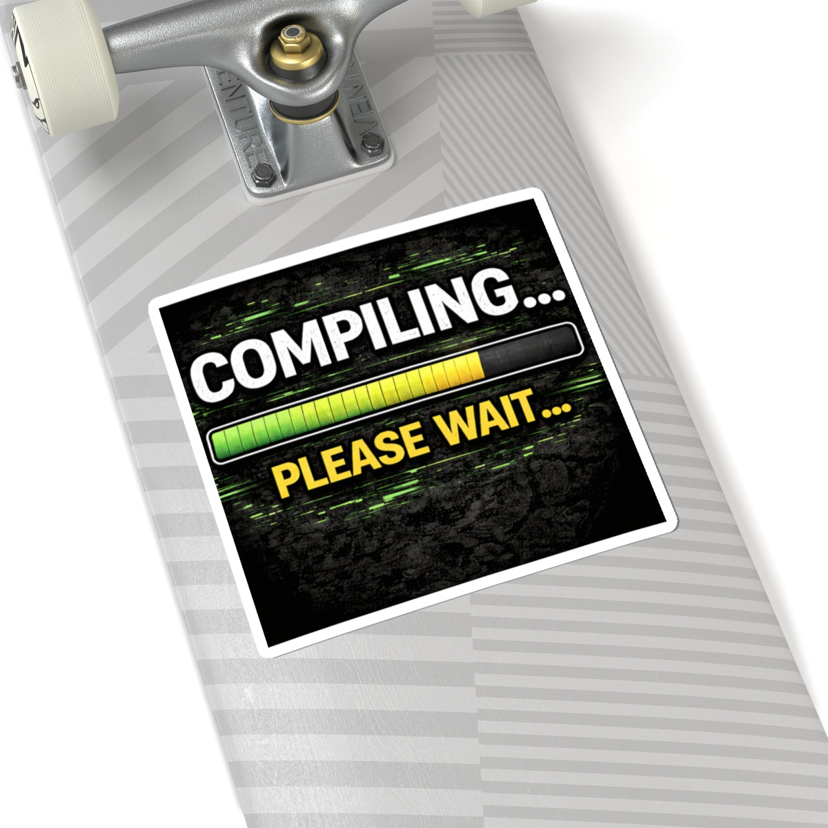 "Compiling... Please Wait" Geek Tech Humor Funny IT Kiss-Cut Stickers