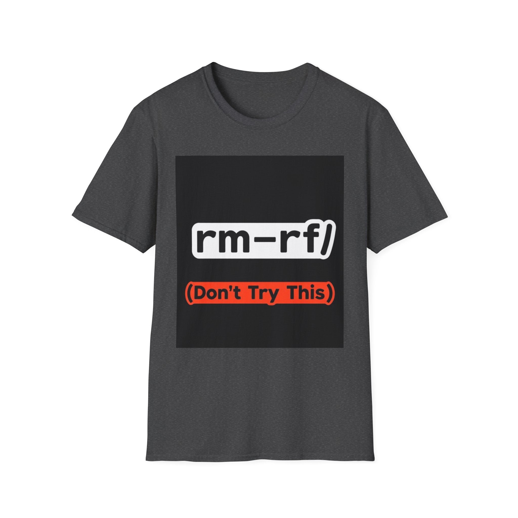 "rm -rf/ (Don't Try This)" Funny IT T-Shirt Hacker Tech Humor Command Tee