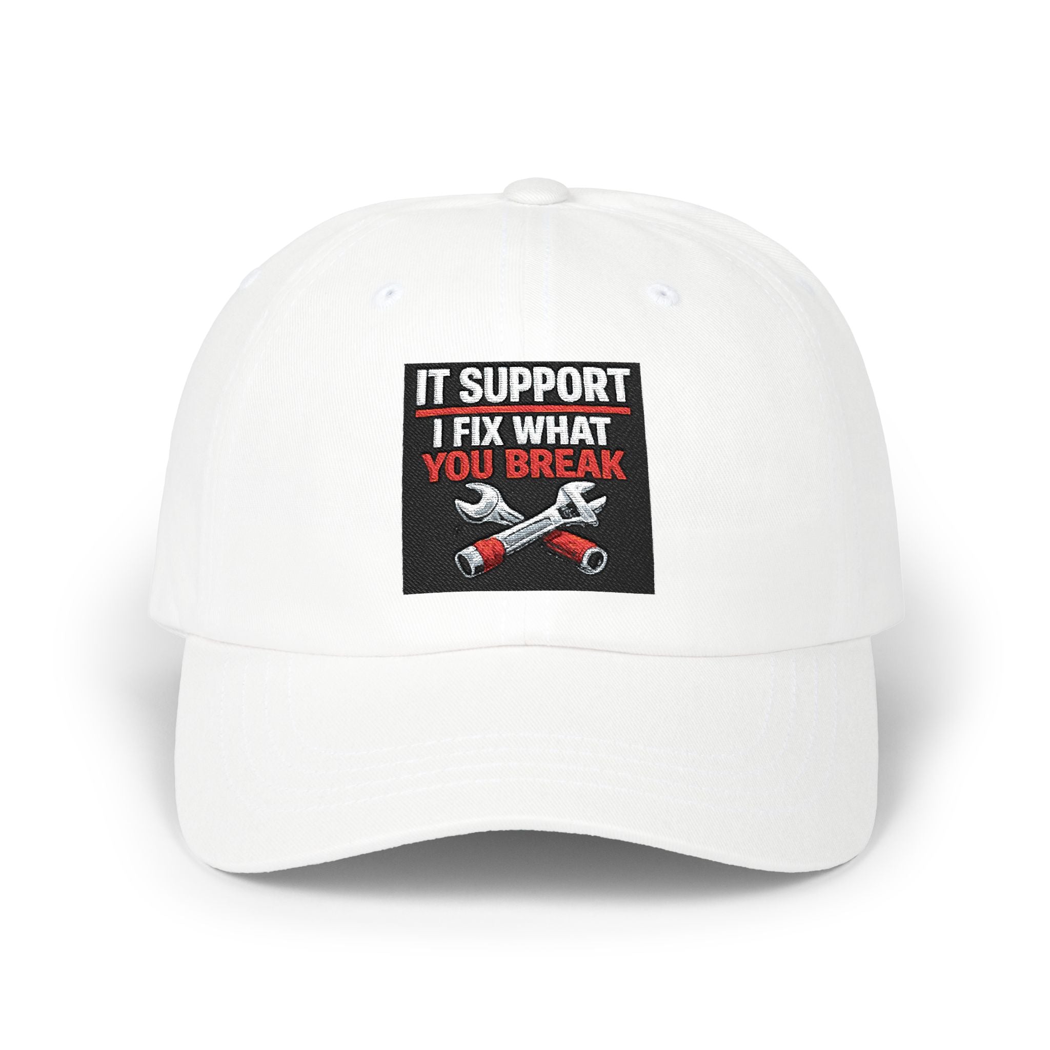 "IT Support: I Fix What You Break" Tech Humor Funny IT Baseball Hat/Cap