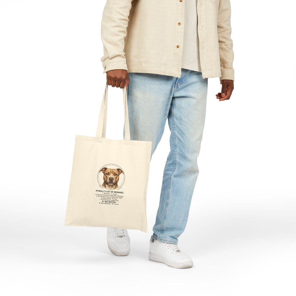 Rescue Pride Dog Mom | Cotton Canvas, Fur Baby Memorial Canvas Tote Bag