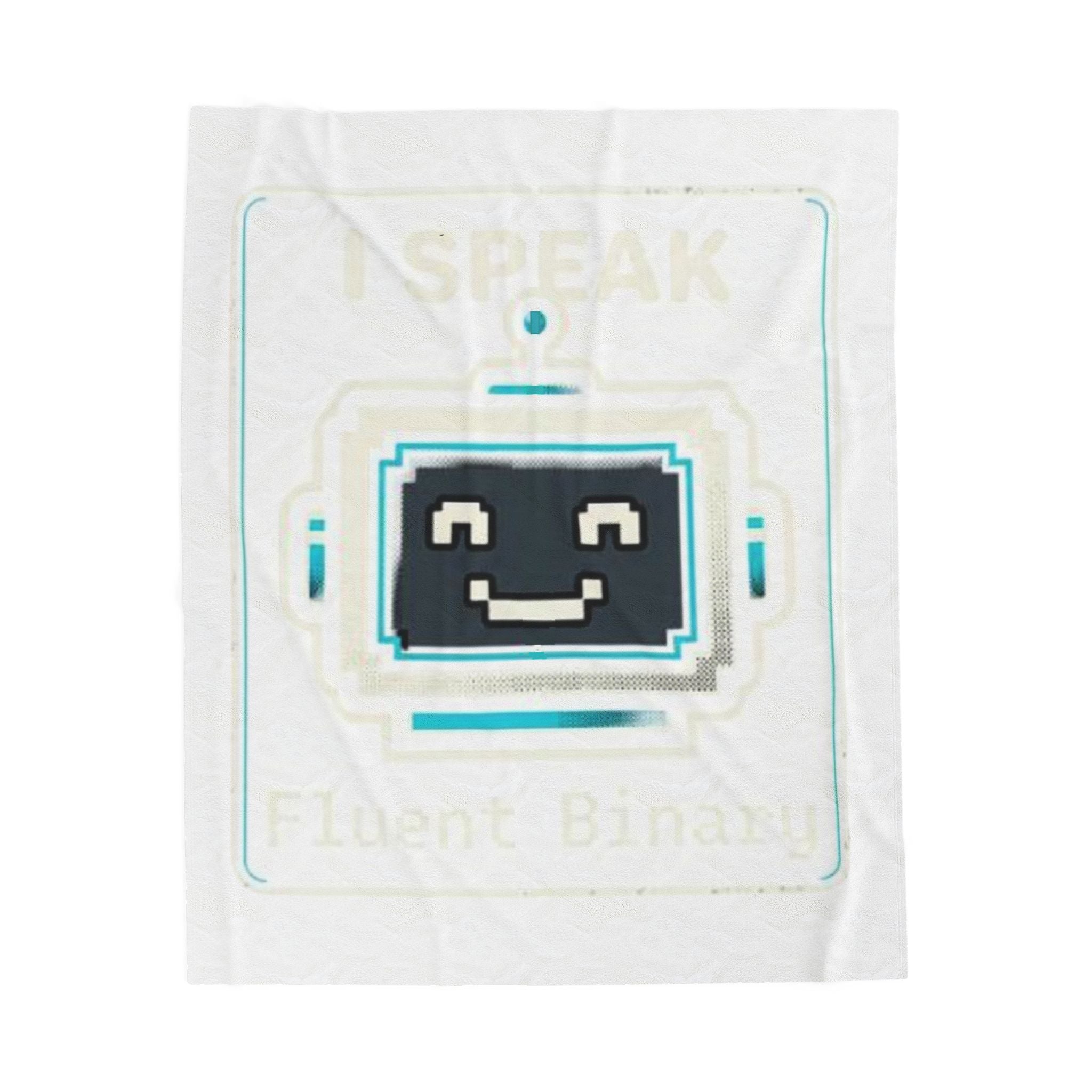 "I Speak Fluent Binary" IT Humor Funny IT Velveteen Plush Blanket