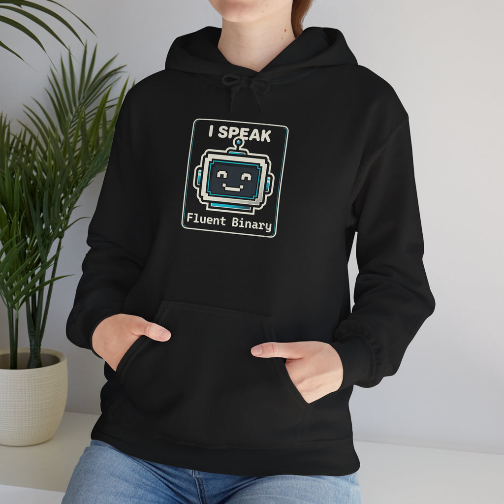 "I Speak Fluent Binary" Funny IT Programmer Humor Hoodie