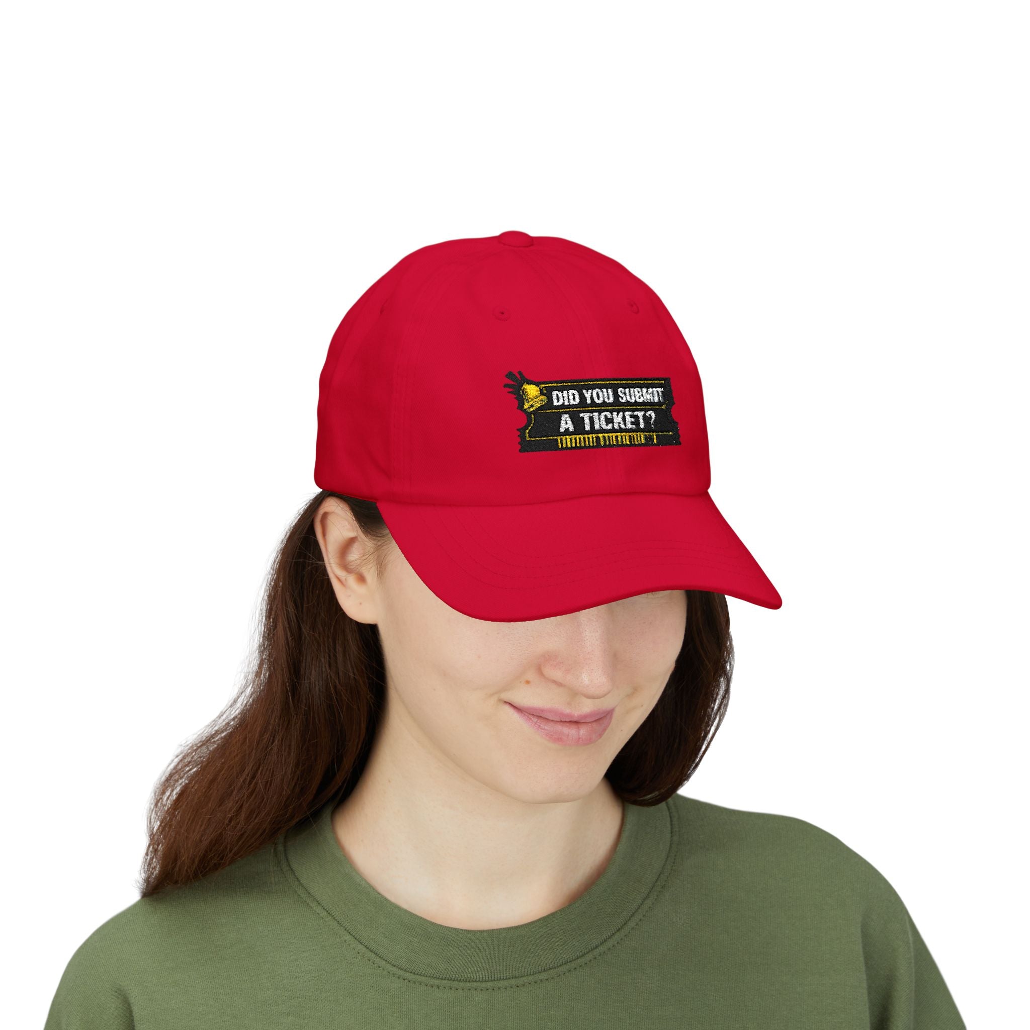 "Did You Submit a Ticket?" Tech Humor Funny IT Baseball Hat/Cap