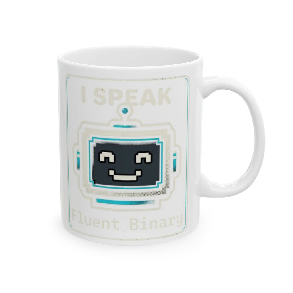 "I Speak Fluent Binary" Geek Humor Ceramic Mug, (11oz, 15oz)
