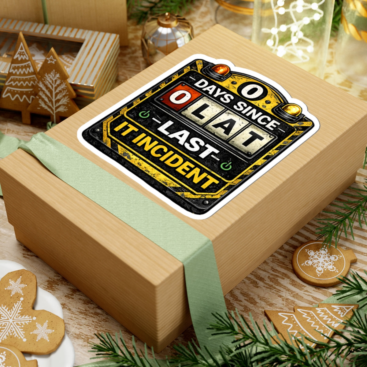 "0 Days Since Last IT Incident" Tech Humor Funny IT Kiss-Cut Stickers IT Humor