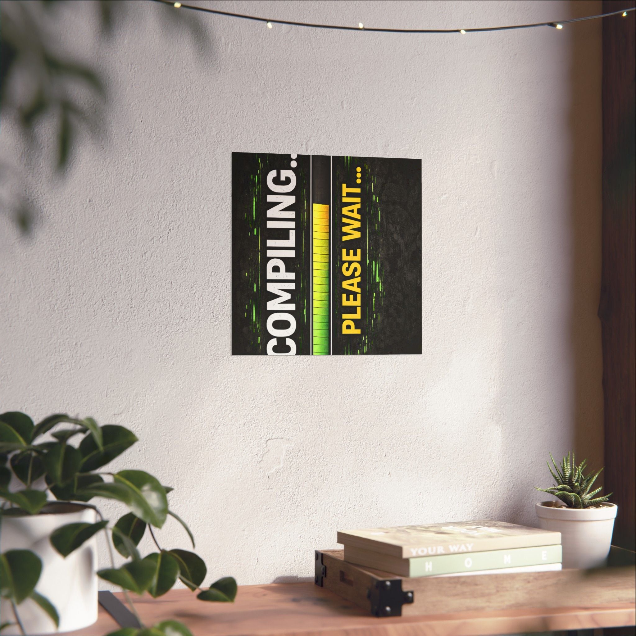 "Compiling... Please Wait" Tech Geek Humor Funny IT Matte Vertical Posters