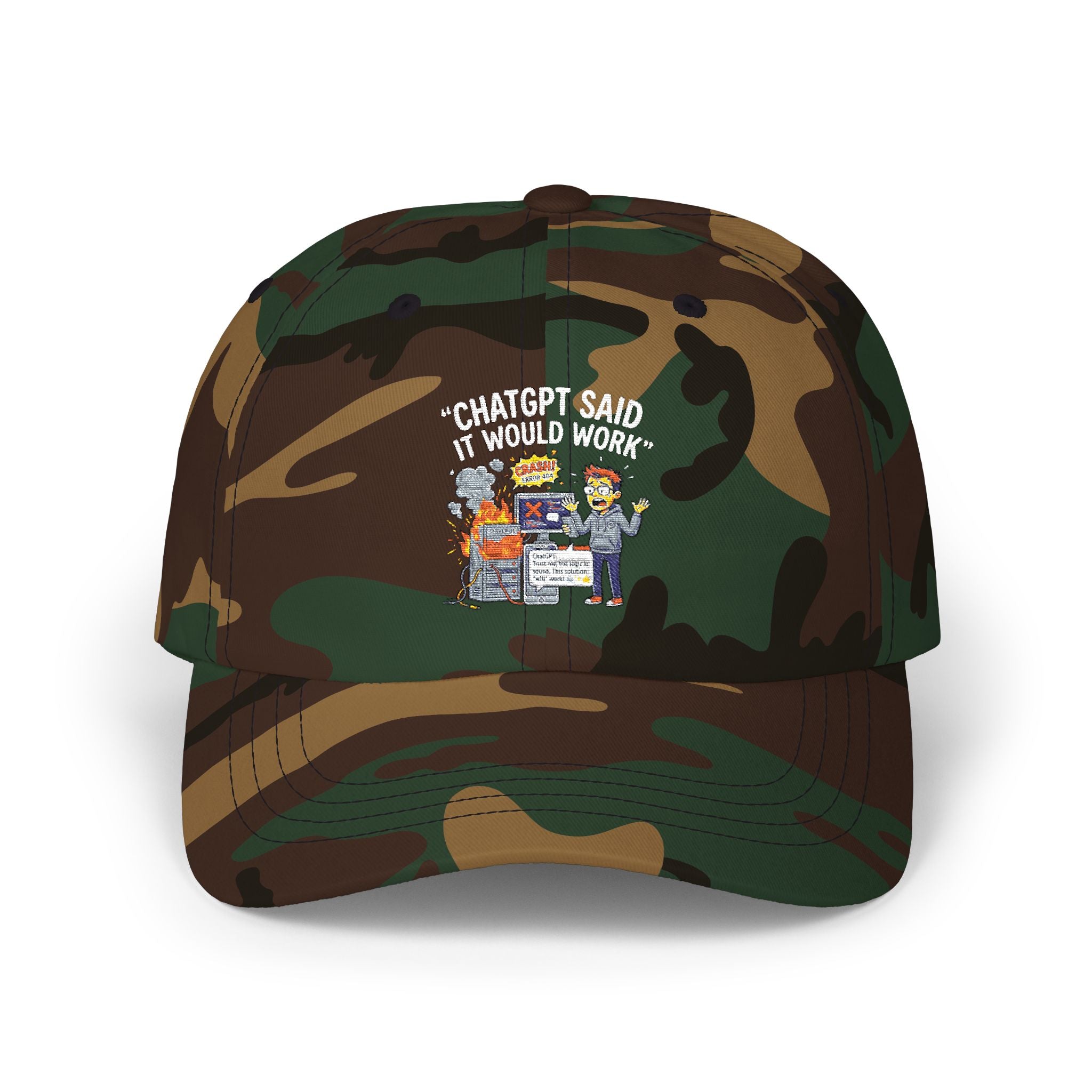 "ChatGPT Said It Would Work" Tech Humor Funny IT Baseball Hat/Cap