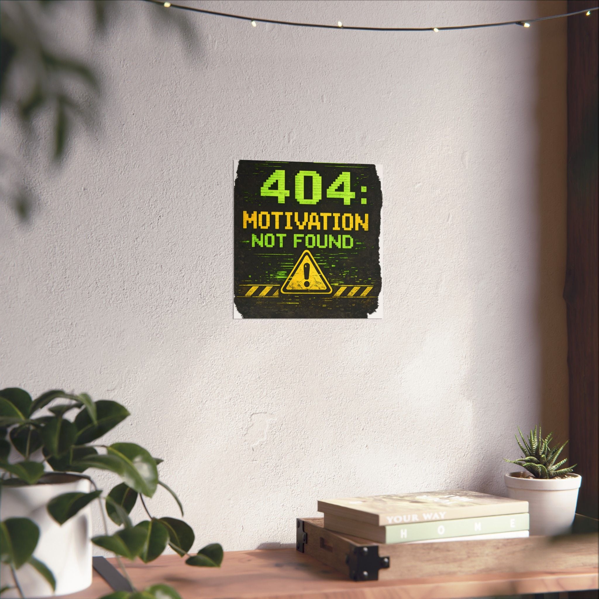"Error 404 Motivation Not Found" Geek Tech Humor Funny IT Matte Vertical Posters