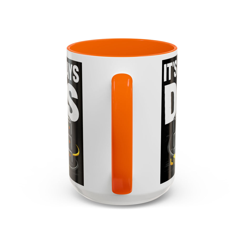 "It's Always DNS" IT Humor Accent Coffee Mug (11, 15oz)