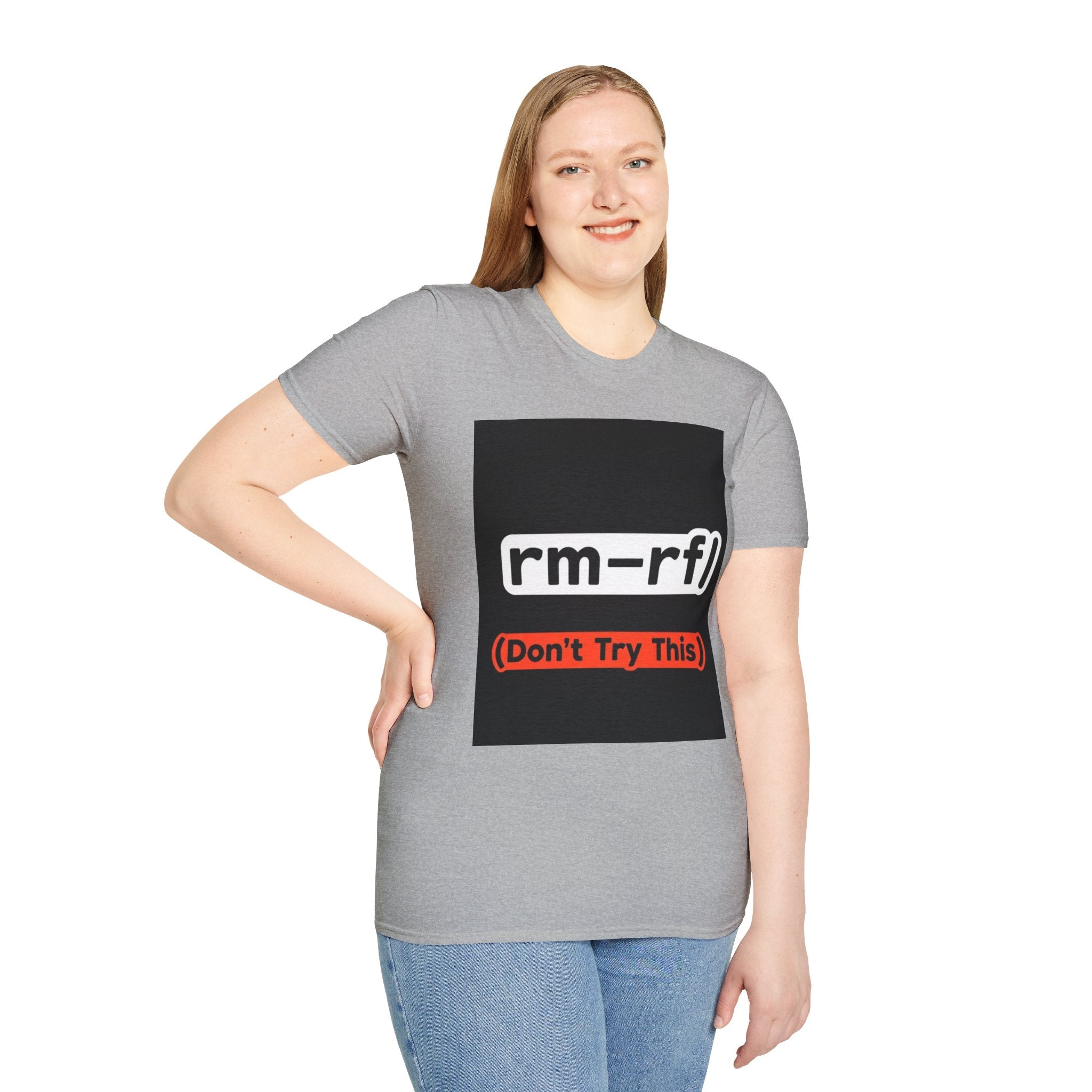 "rm -rf/ (Don't Try This)" Funny IT T-Shirt Hacker Tech Humor Command Tee