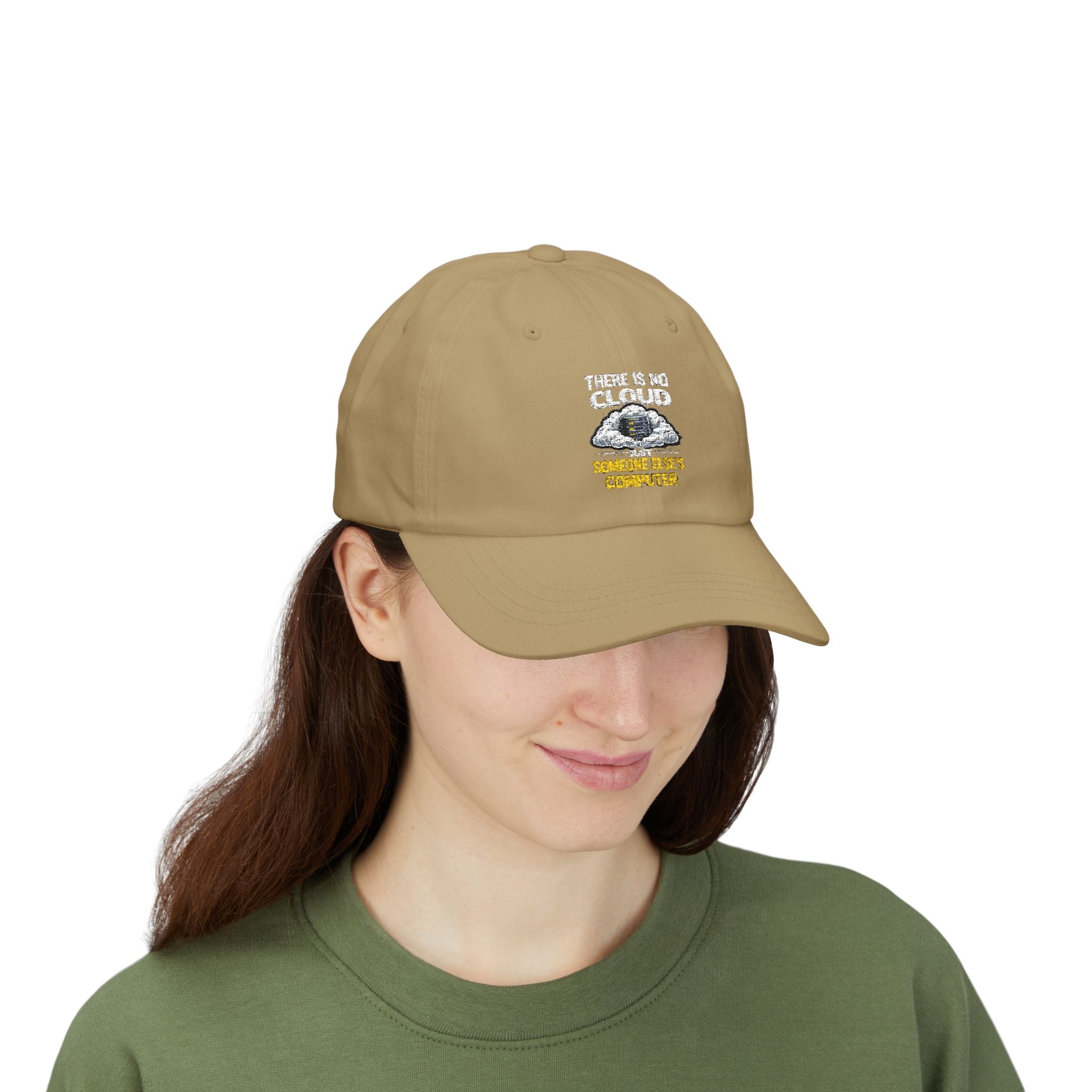 Dad Cap – 'There Is No Cloud, Just Someone Else's Computer" IT Humor Recycled Earth Graphic Hat
