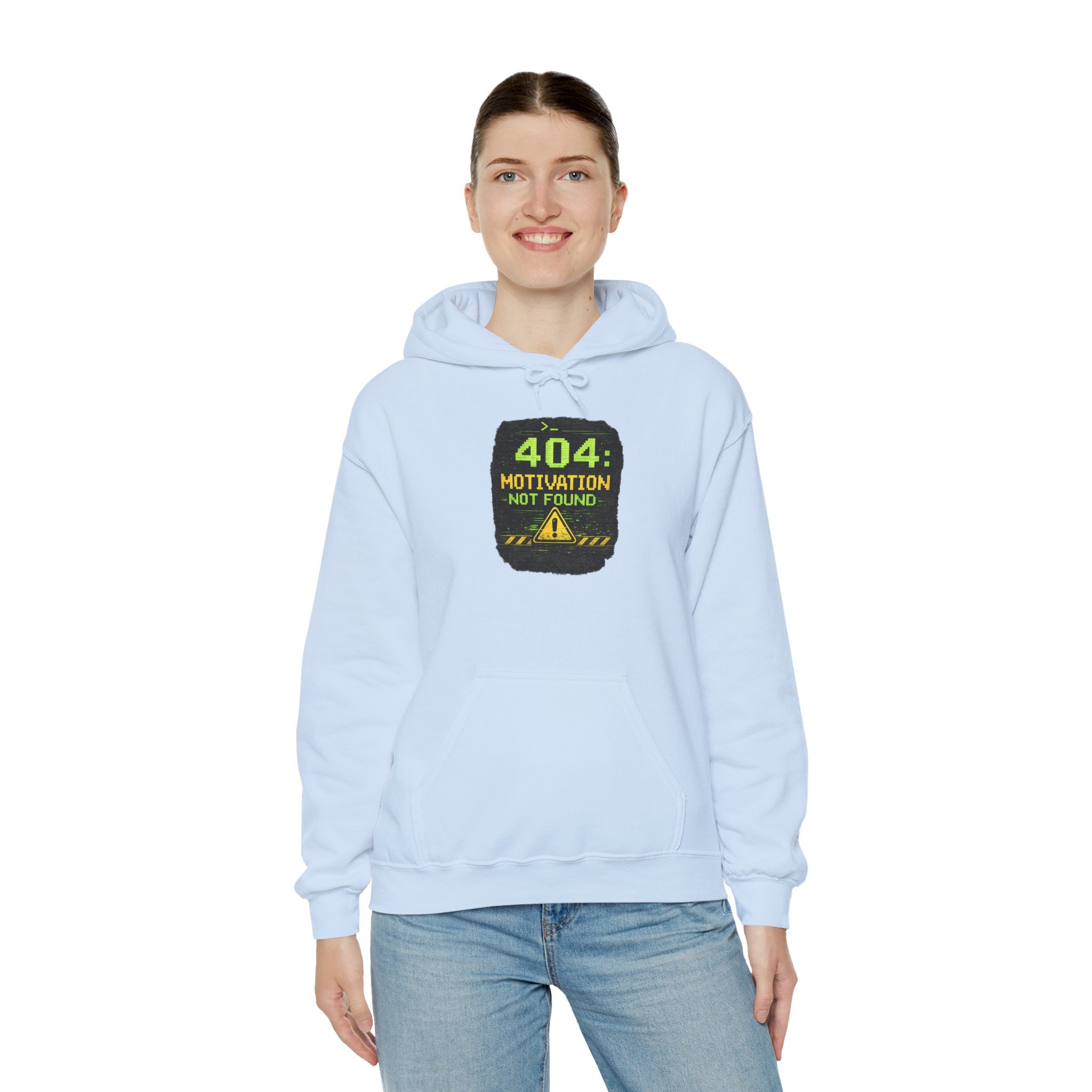"Error 404 Motivation Not Found" IT Humor Unisex Heavy Blend™ Hoodie