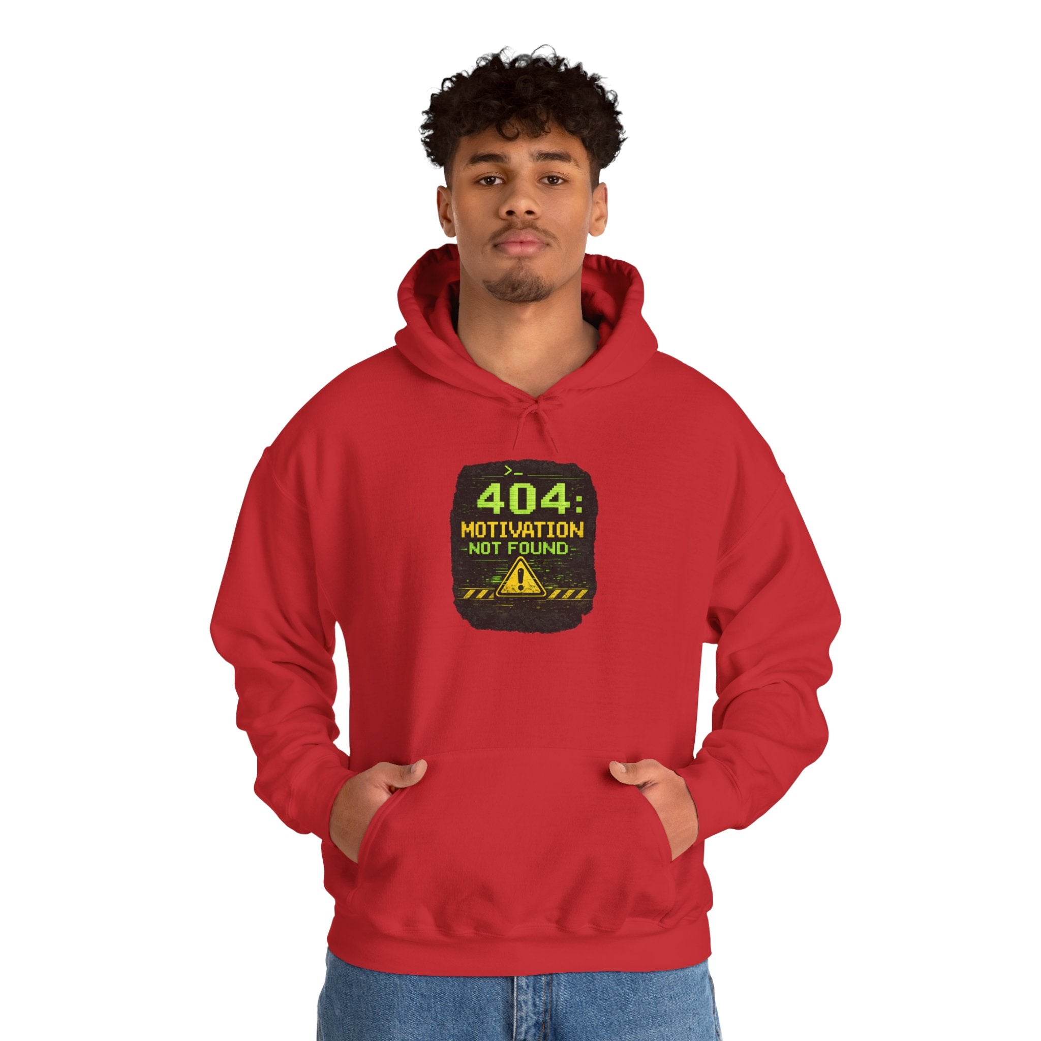 "Error 404 Motivation Not Found" IT Humor Unisex Heavy Blend™ Hoodie