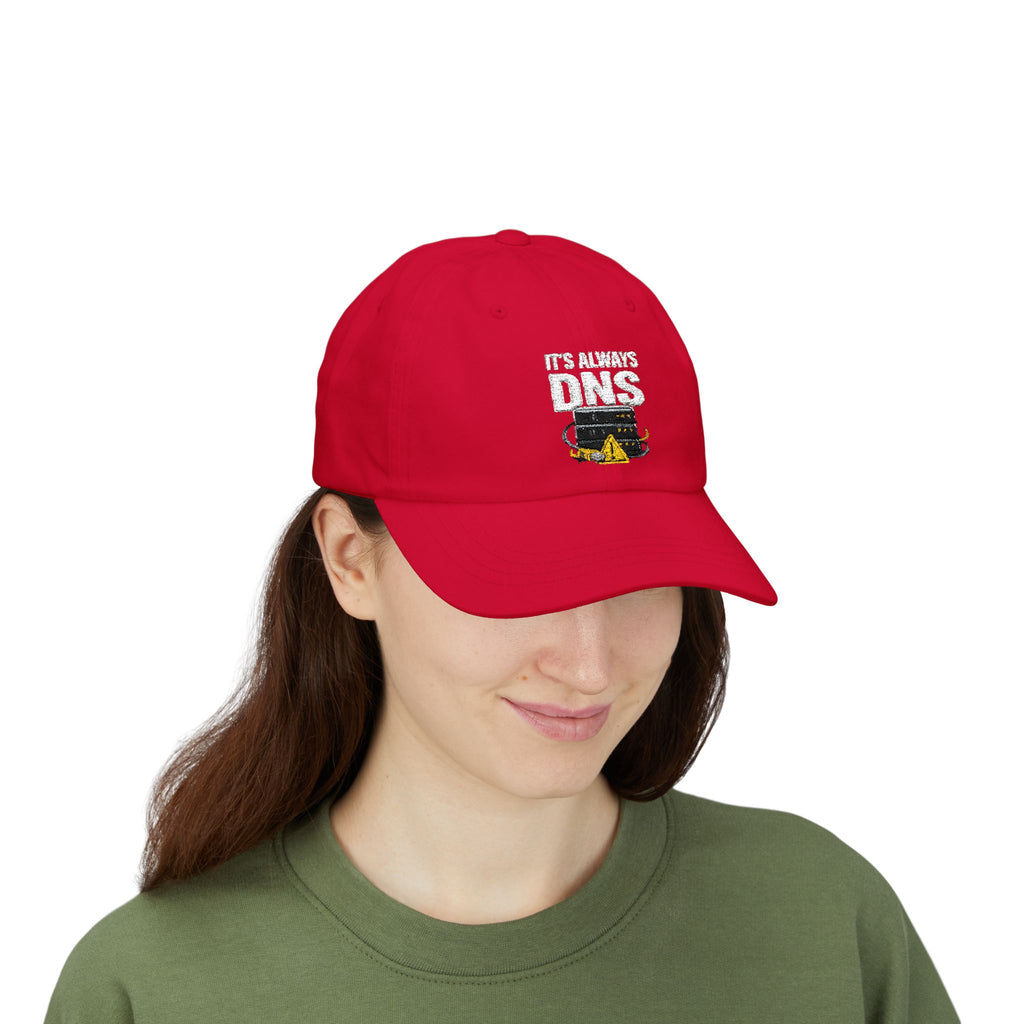 "It's Always DNS" Tech Humor Funny IT Baseball Hat/Cap