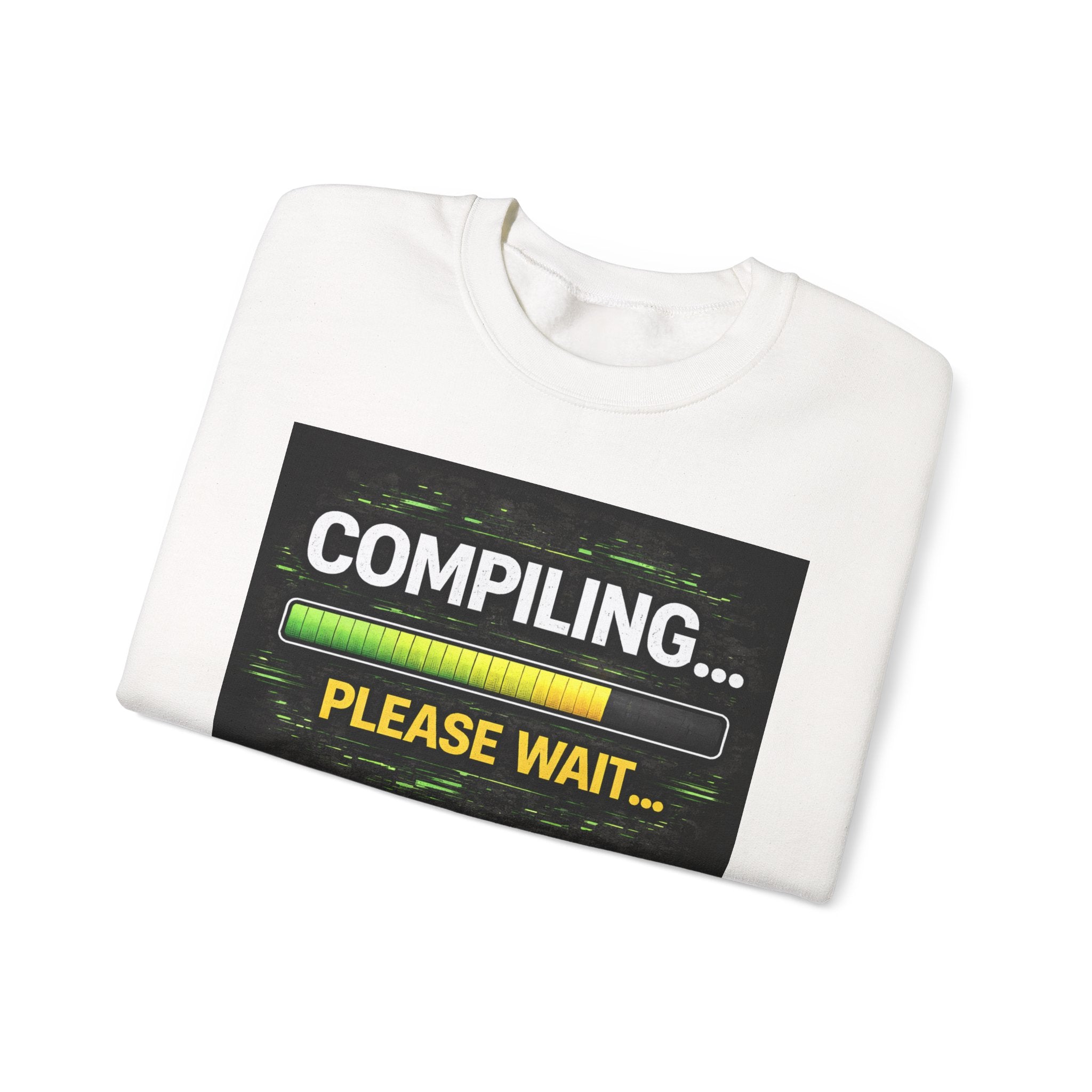 "Compiling... Please Wait" Tech Humor Crewneck Sweatshirt