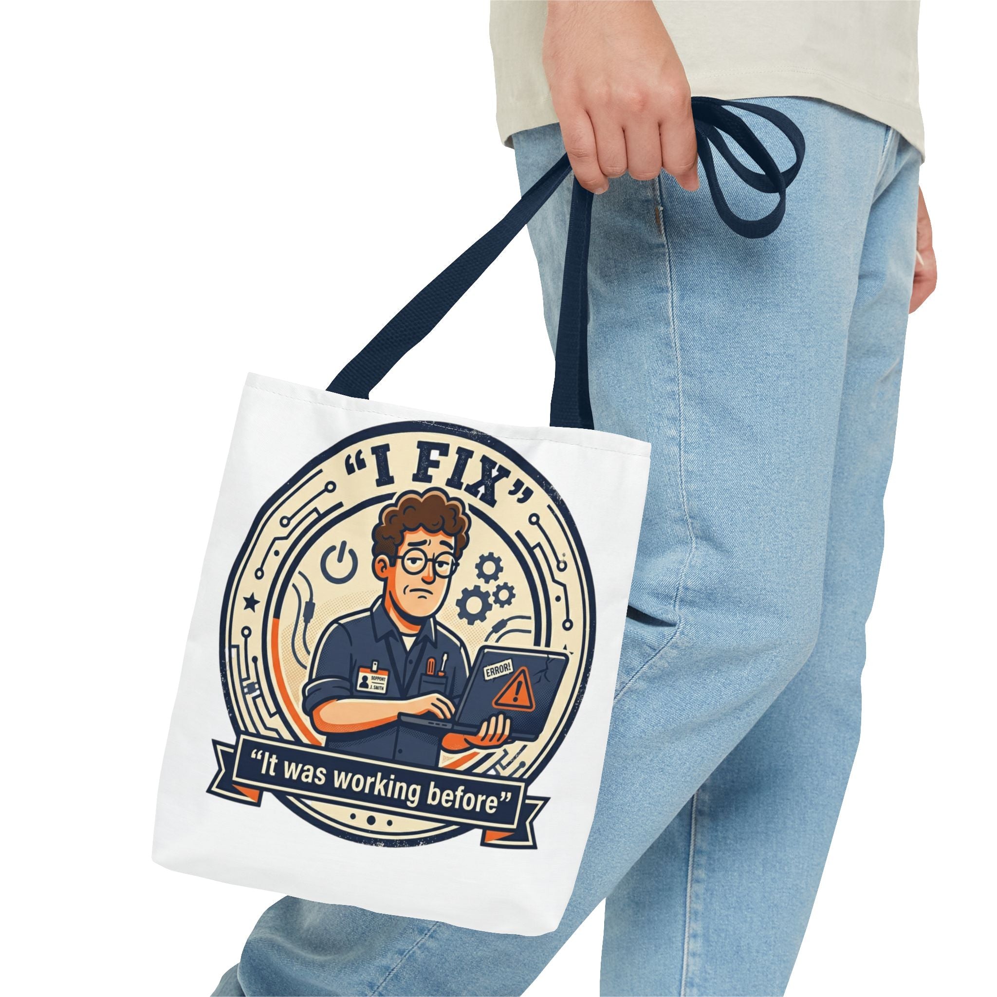 "I Fix: It Worked Before" Funny IT Tech Humor Tote Bag