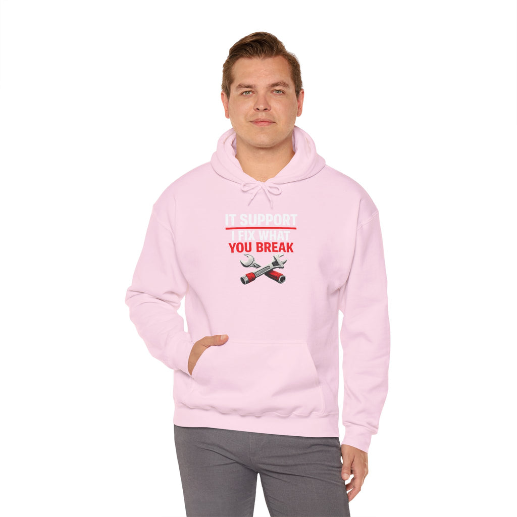 "IT Support: I Fix What You Break" IT Humor Unisex Heavy Blend™ Hoodie