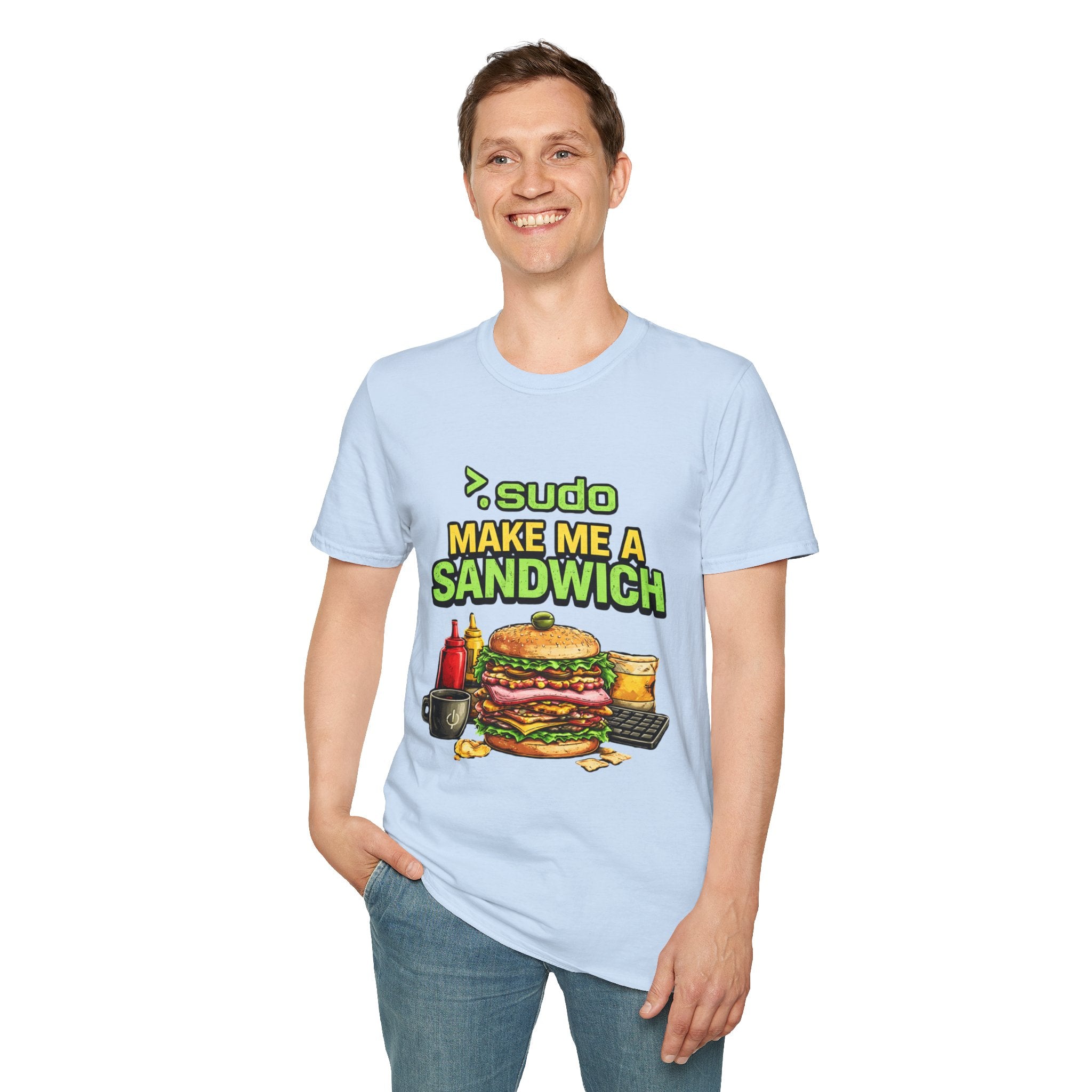 ">. Sudo Make Me a Sandwich" Funny IT T-Shirt — Programmer Tech Humor Tee