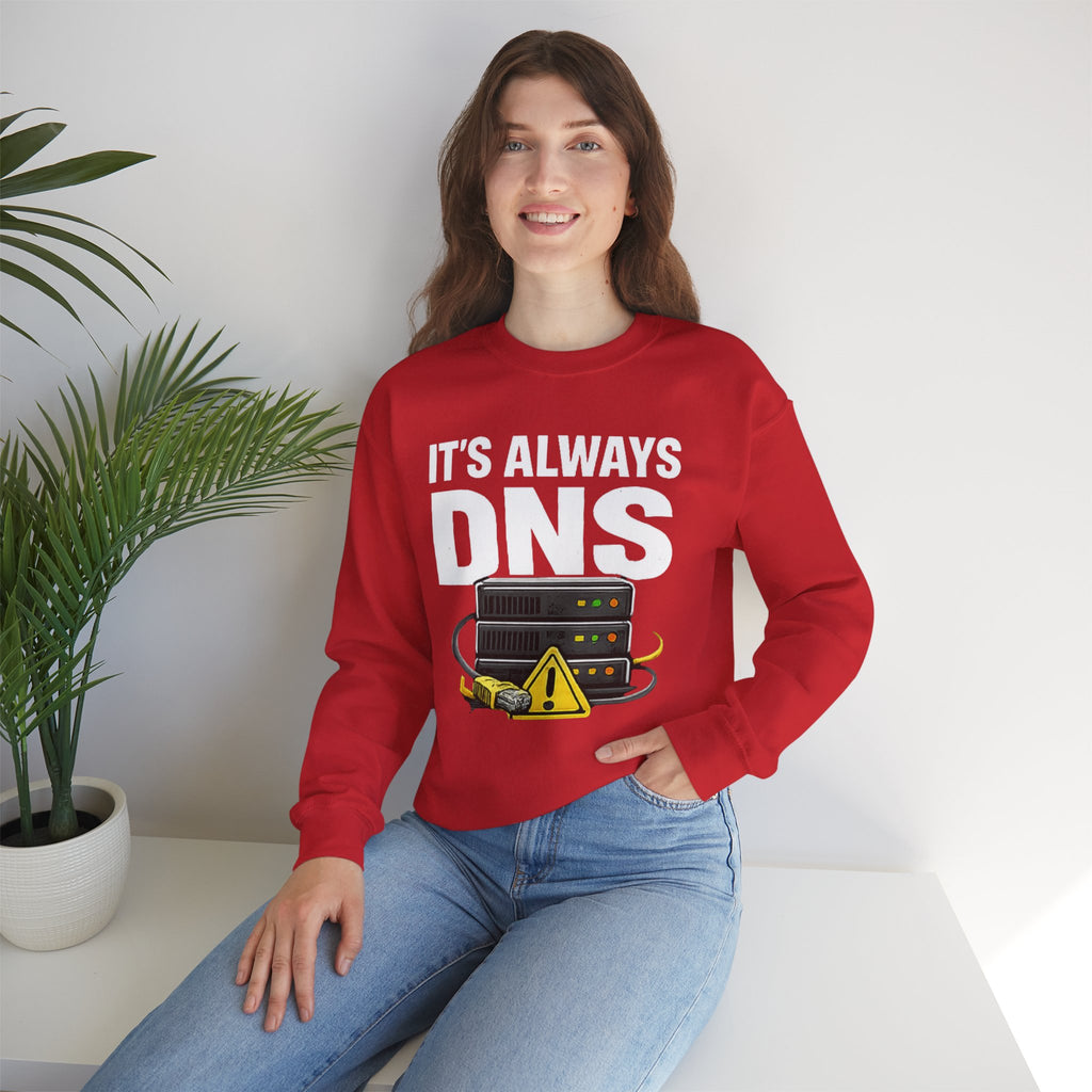 "Its Always DNS" Unisex Heavy Blend™ Crewneck Sweatshirt