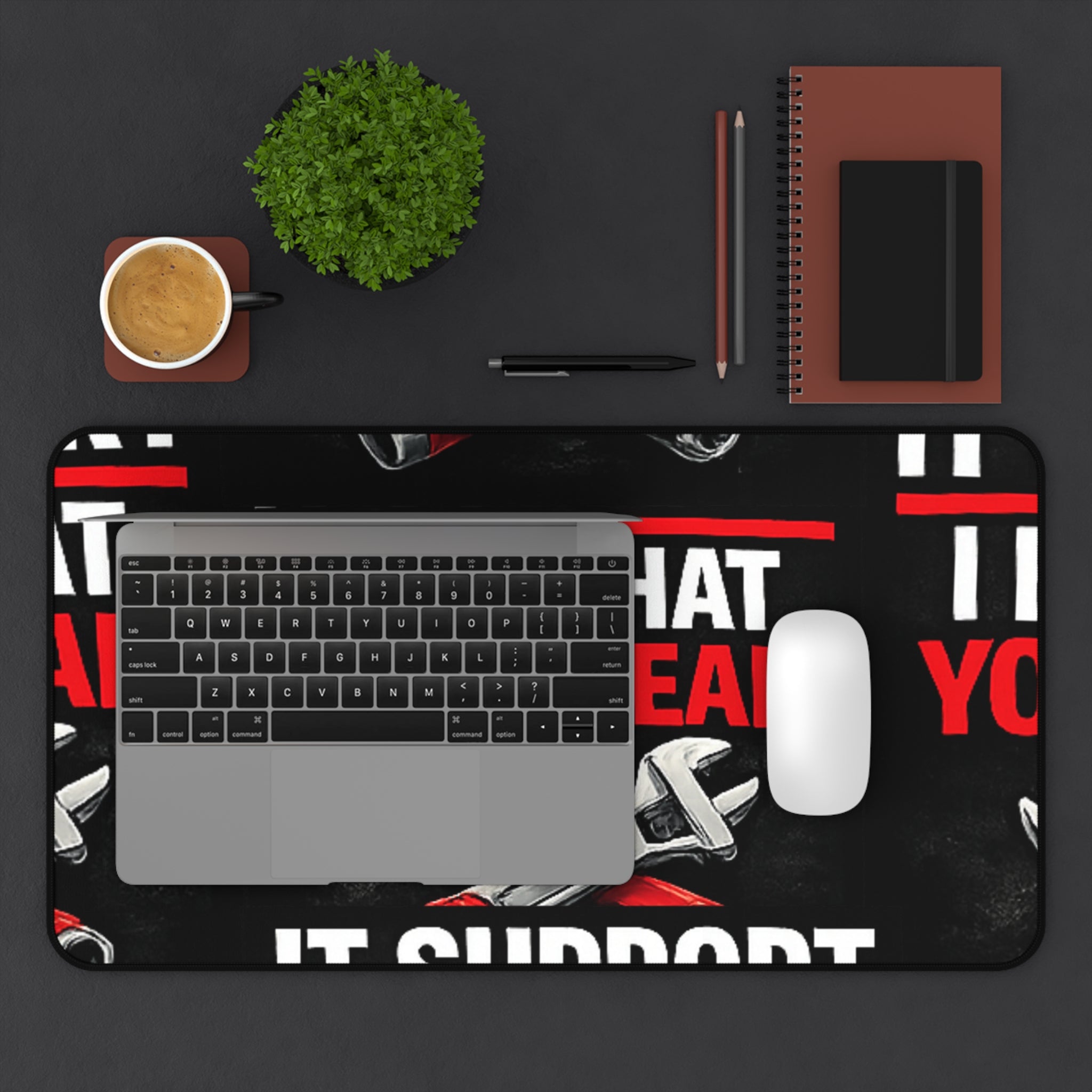 "I Fix What You Break" Tech Humor Computer Mouse Pad for Techs Funny IT Support Desk Mat