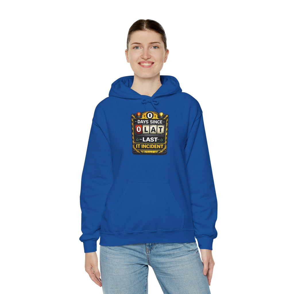 "0 Days Since Last IT Incident" Tech Humor Unisex Heavy Blend™ Hoodie