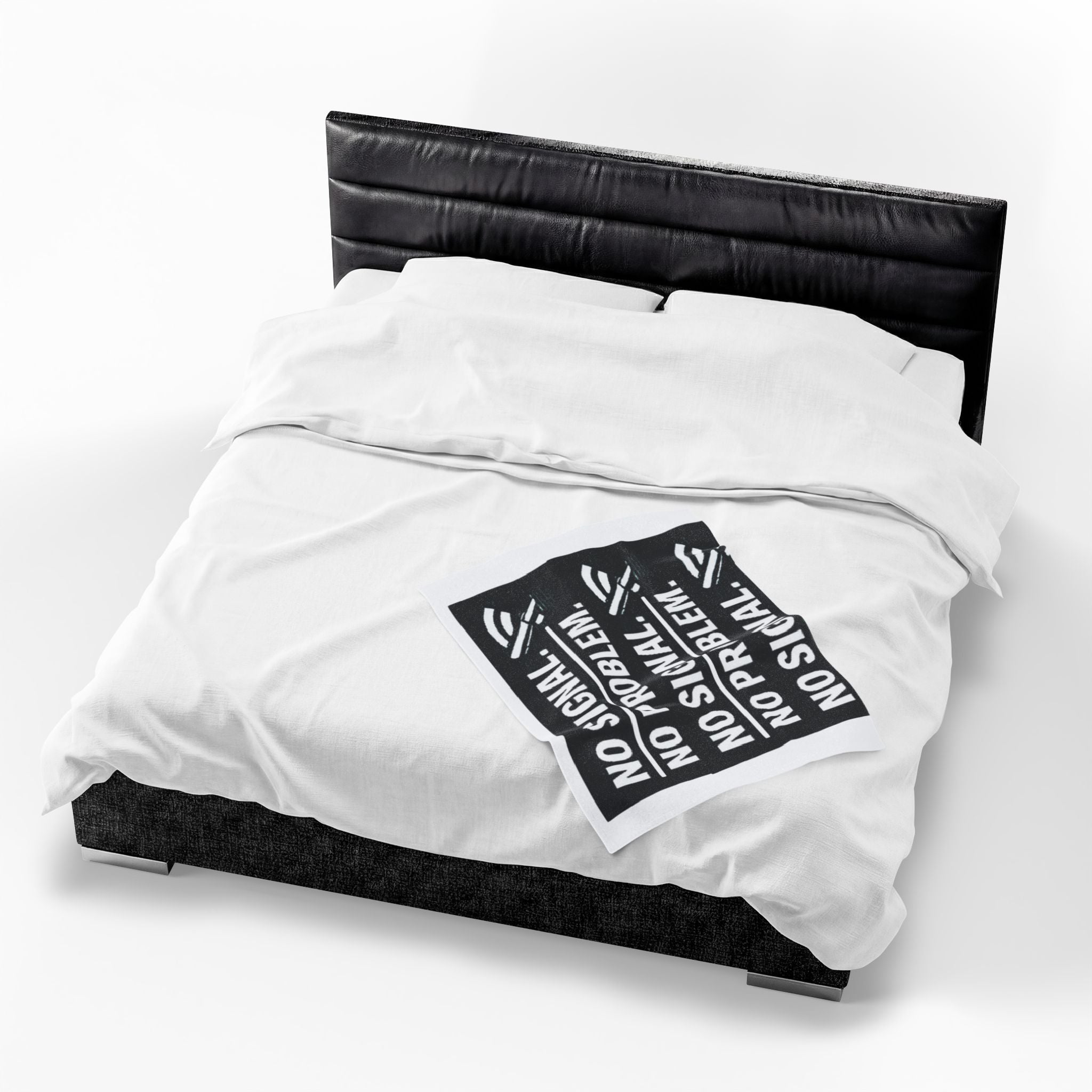 "No Signal No Problem" IT Humor Funny IT Velveteen Plush Blanket