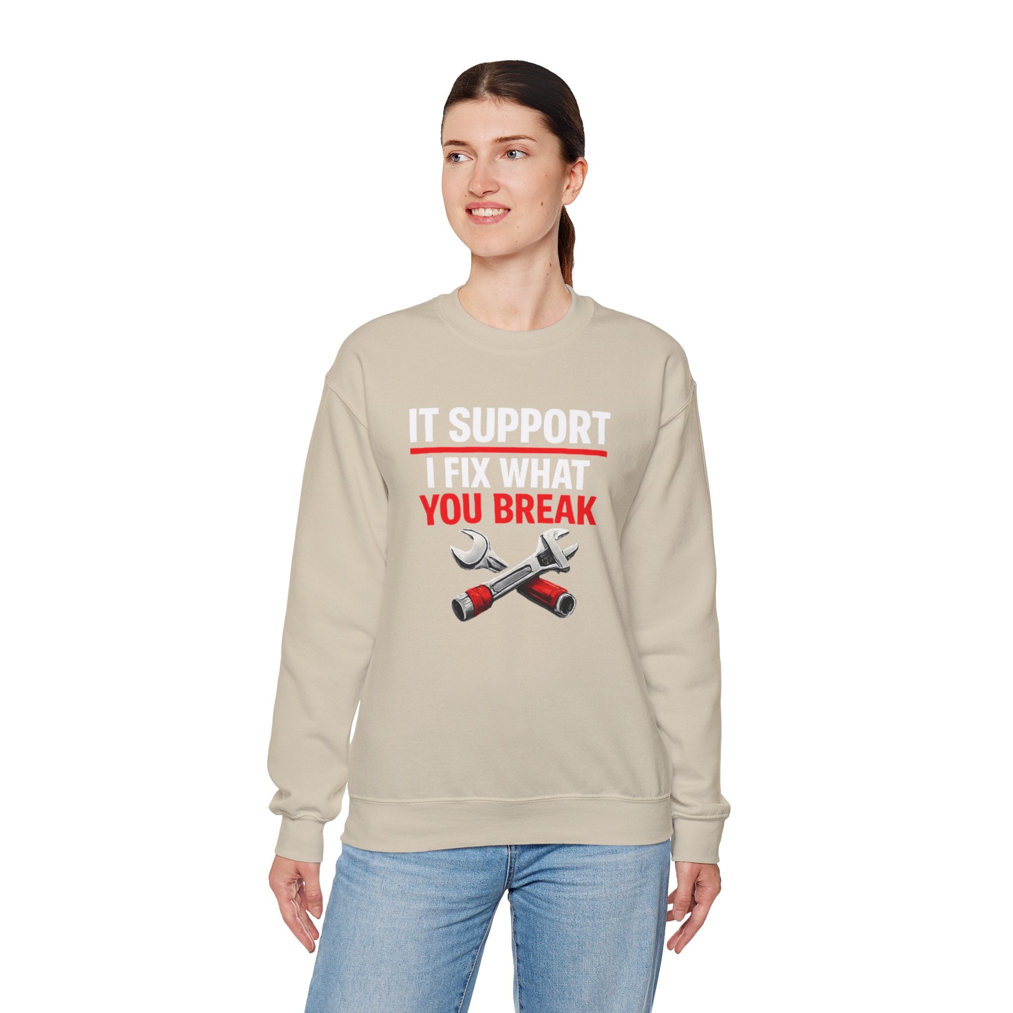 "I Fix What You Break" IT Tech Support Crewneck Sweatshirt