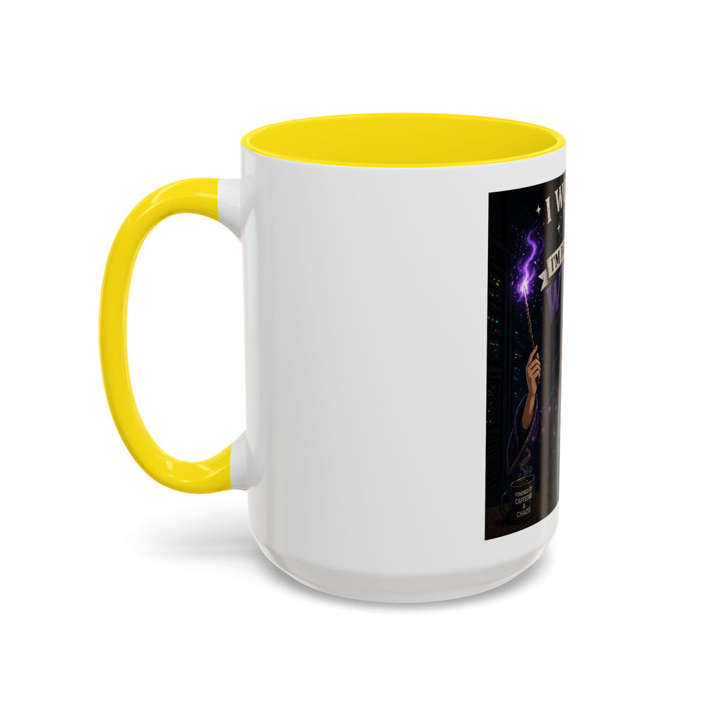 "I Work in IT... I'm Basically a Wizard" Funny IT Tech Support Humor Coffee Mug
