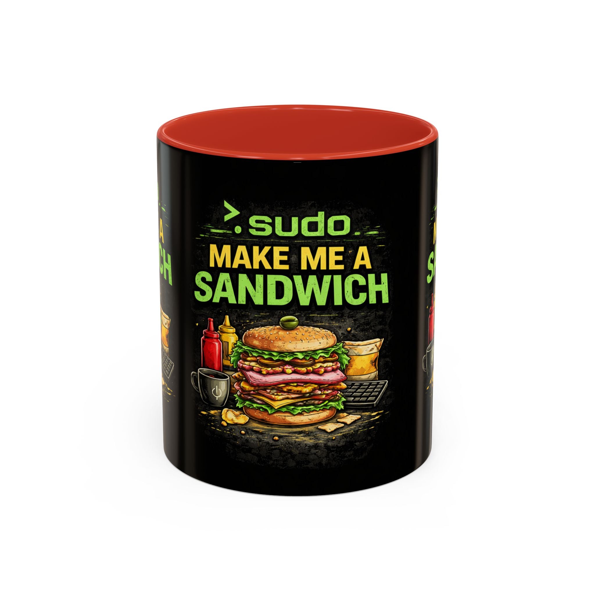 ">. Sudo Make Me a Sandwich" IT Humor Accent Coffee Mug (11, 15oz)