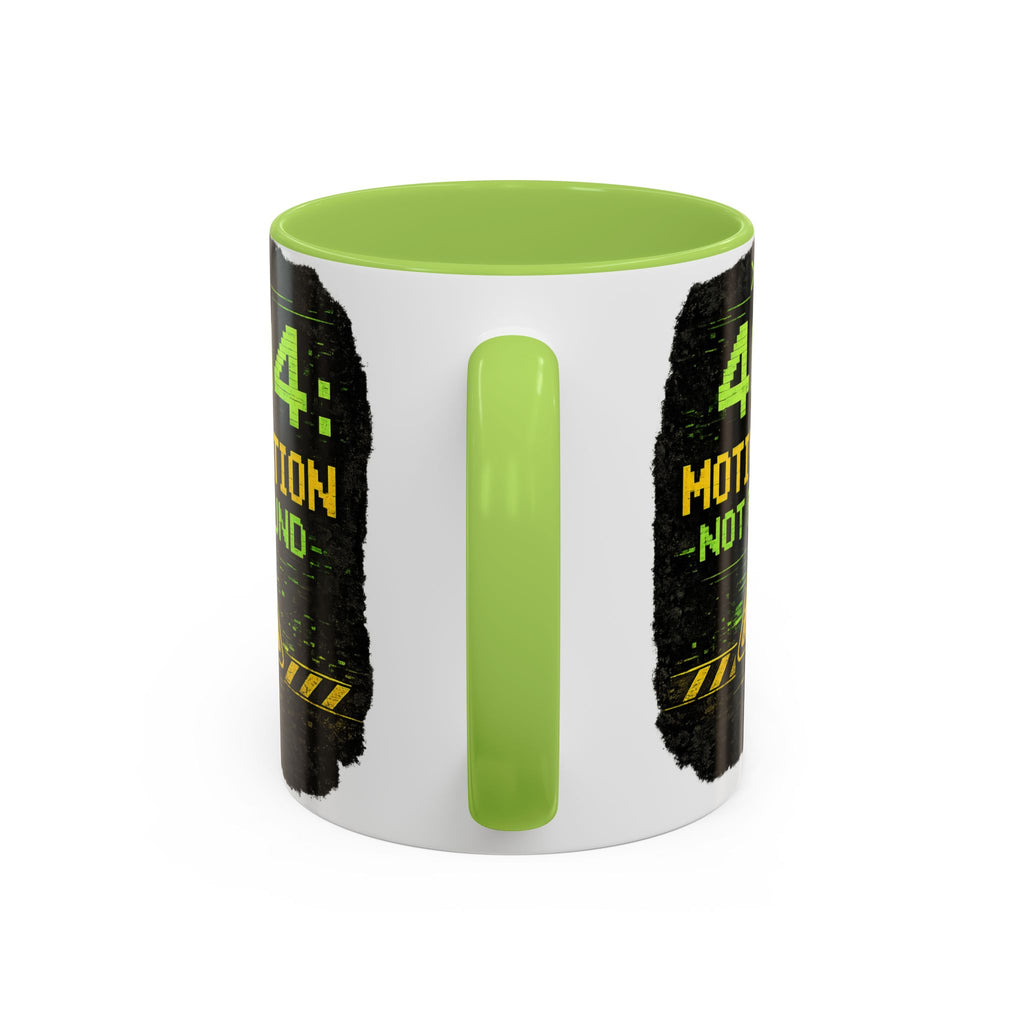 "Error 404 Motivation Not Found" IT Humor Accent Coffee Mug (11, 15oz)