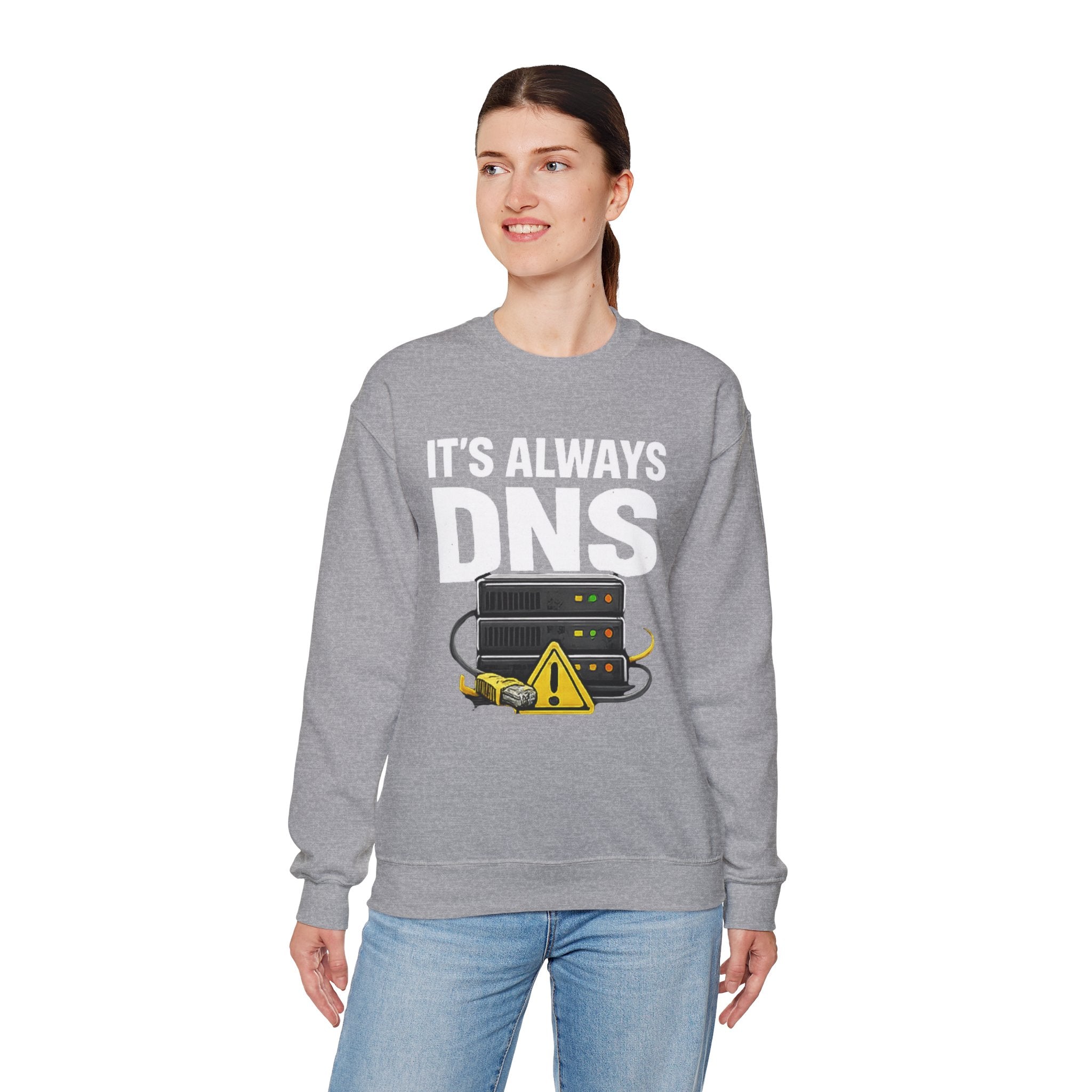 "Its Always DNS" Unisex Heavy Blend™ Crewneck Sweatshirt