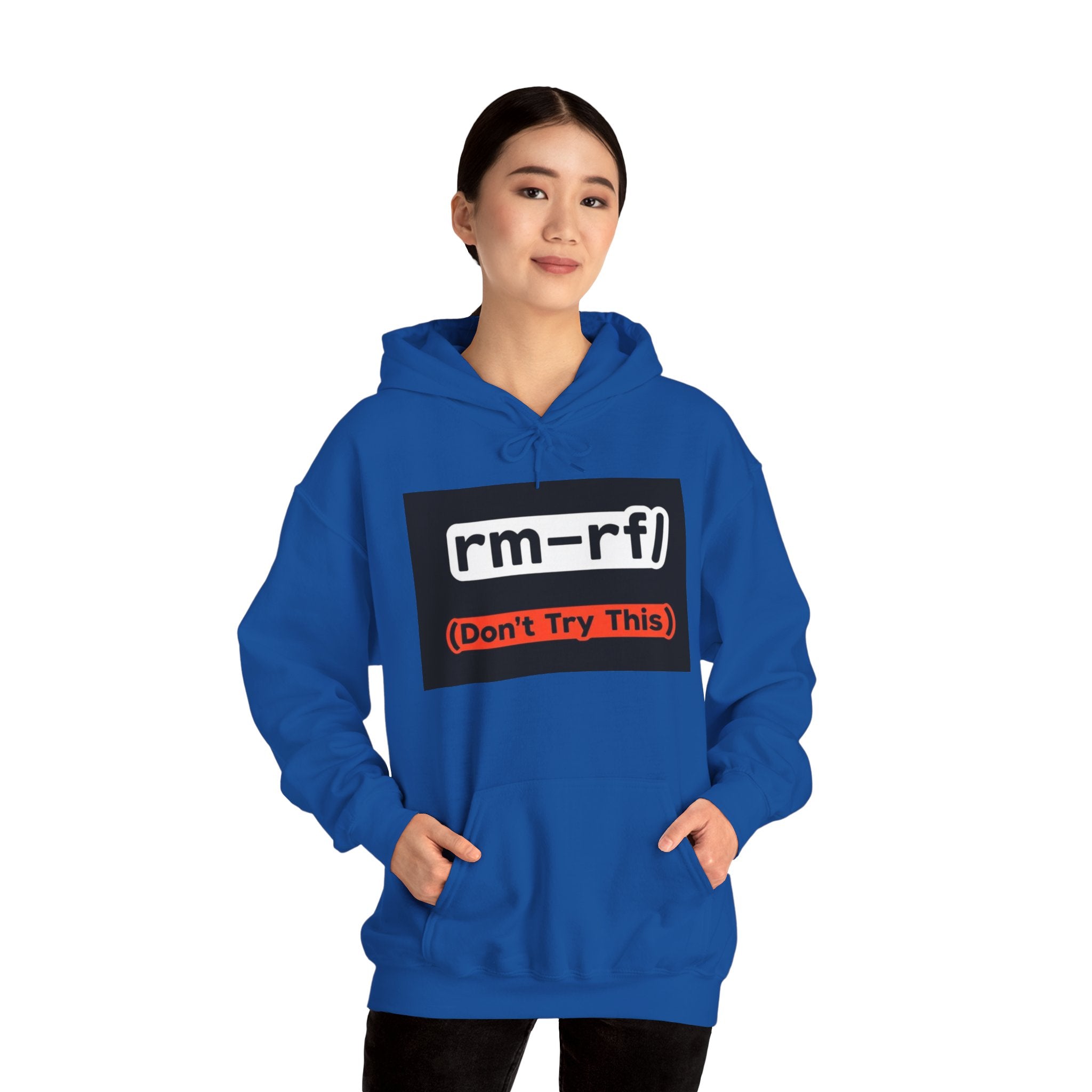 "rm–rf/ (Don't Try This)" — Funny Linux/Devops Command Hoodie