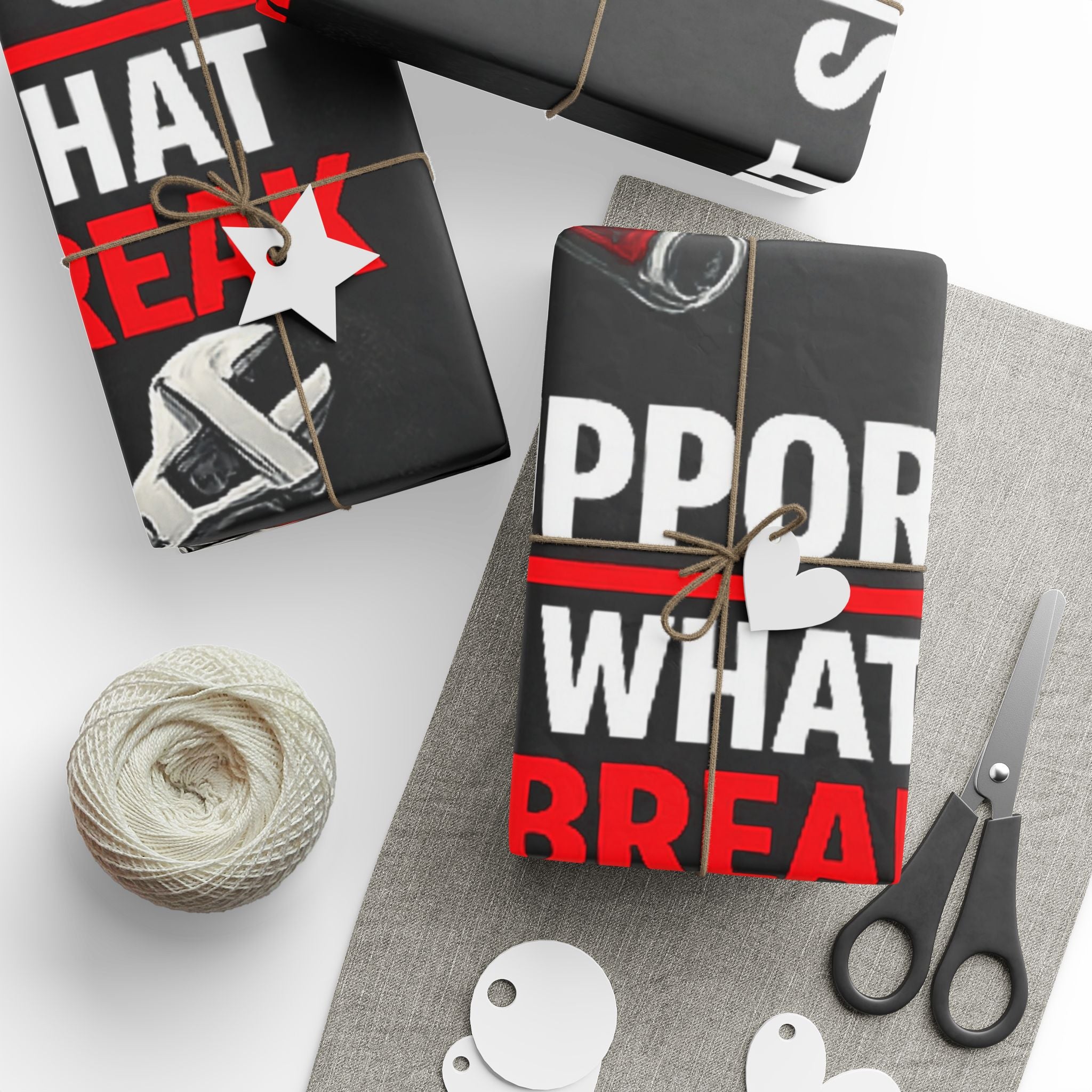 "IT Support: I Fix What You Break" Funny Tech Bold Protest Print IT Humor Wrapping Paper