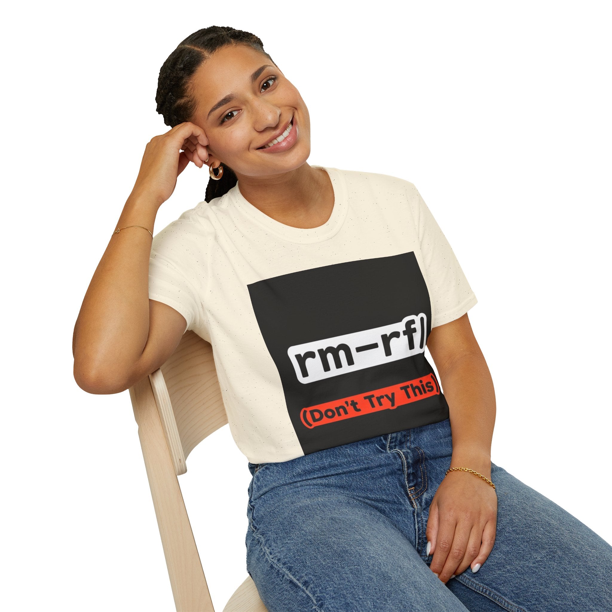 "rm -rf/ (Don't Try This)" Funny IT T-Shirt Hacker Tech Humor Command Tee