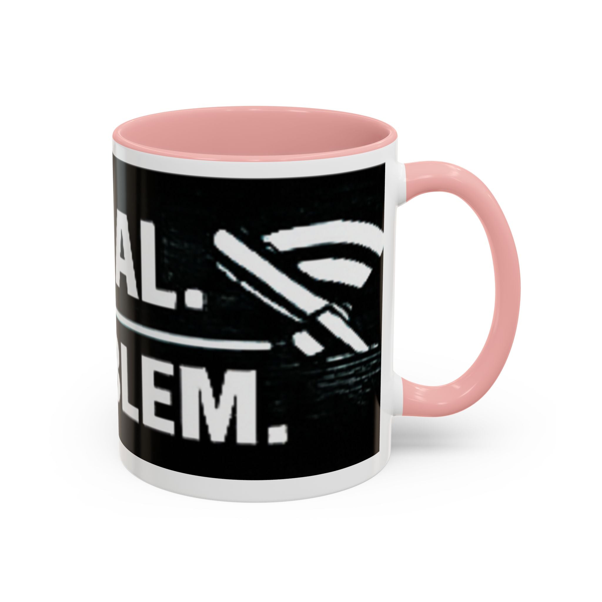 "No Signal No Problem" IT Humor Accent Coffee Mug (11, 15oz)