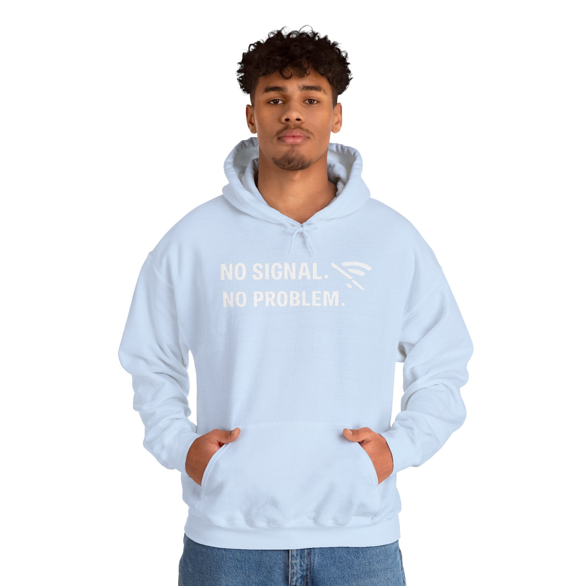 "No Signal, No Problem" IT Humor Unisex Heavy Blend™ Hoodie