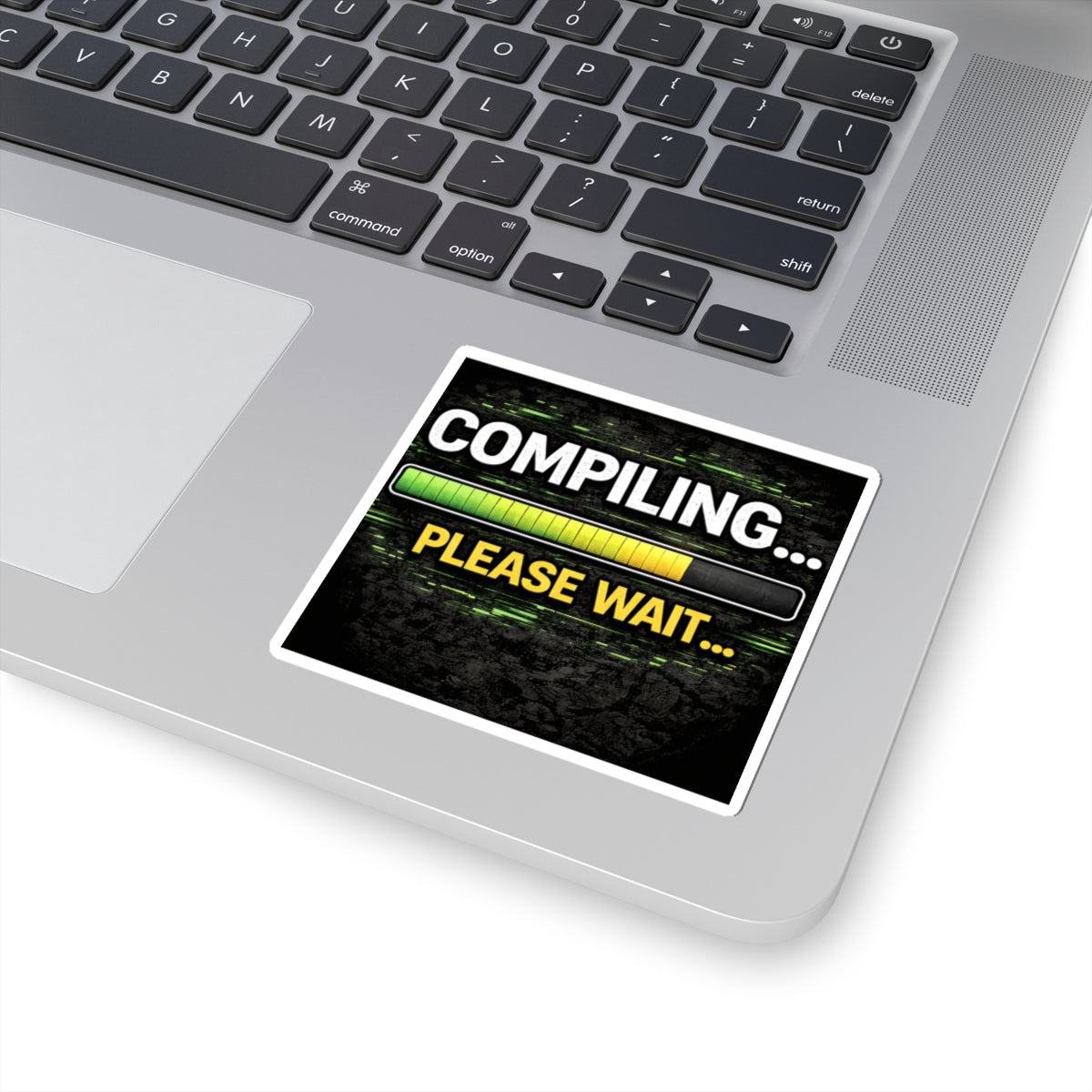 "Compiling... Please Wait" Geek Tech Humor Funny IT Kiss-Cut Stickers
