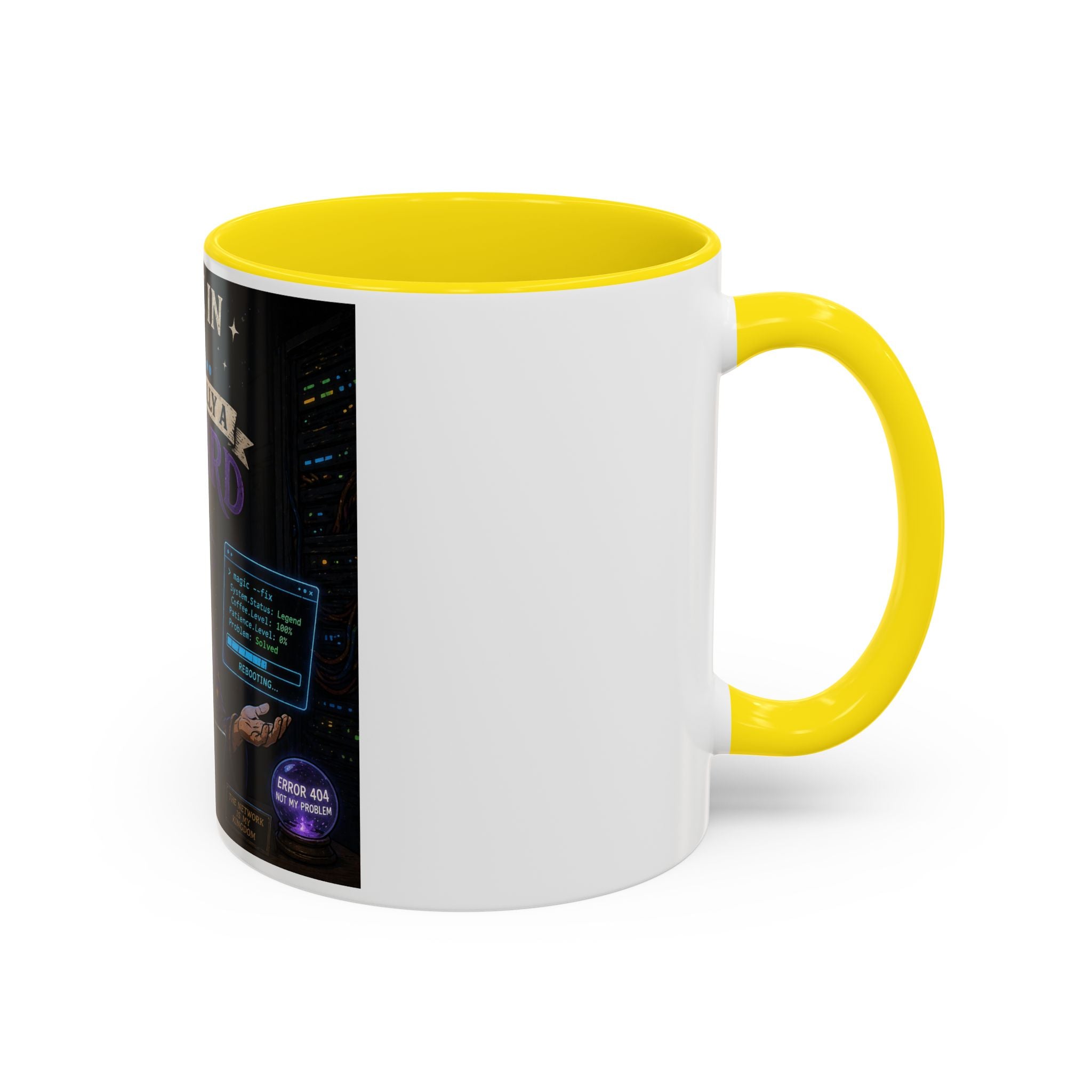 "I Work in IT... I'm Basically a Wizard" Funny IT Tech Support Humor Coffee Mug