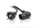 C2G CG03152 6ft Right Angle Power Cord 18 AWG Universal AC Cable Open Box