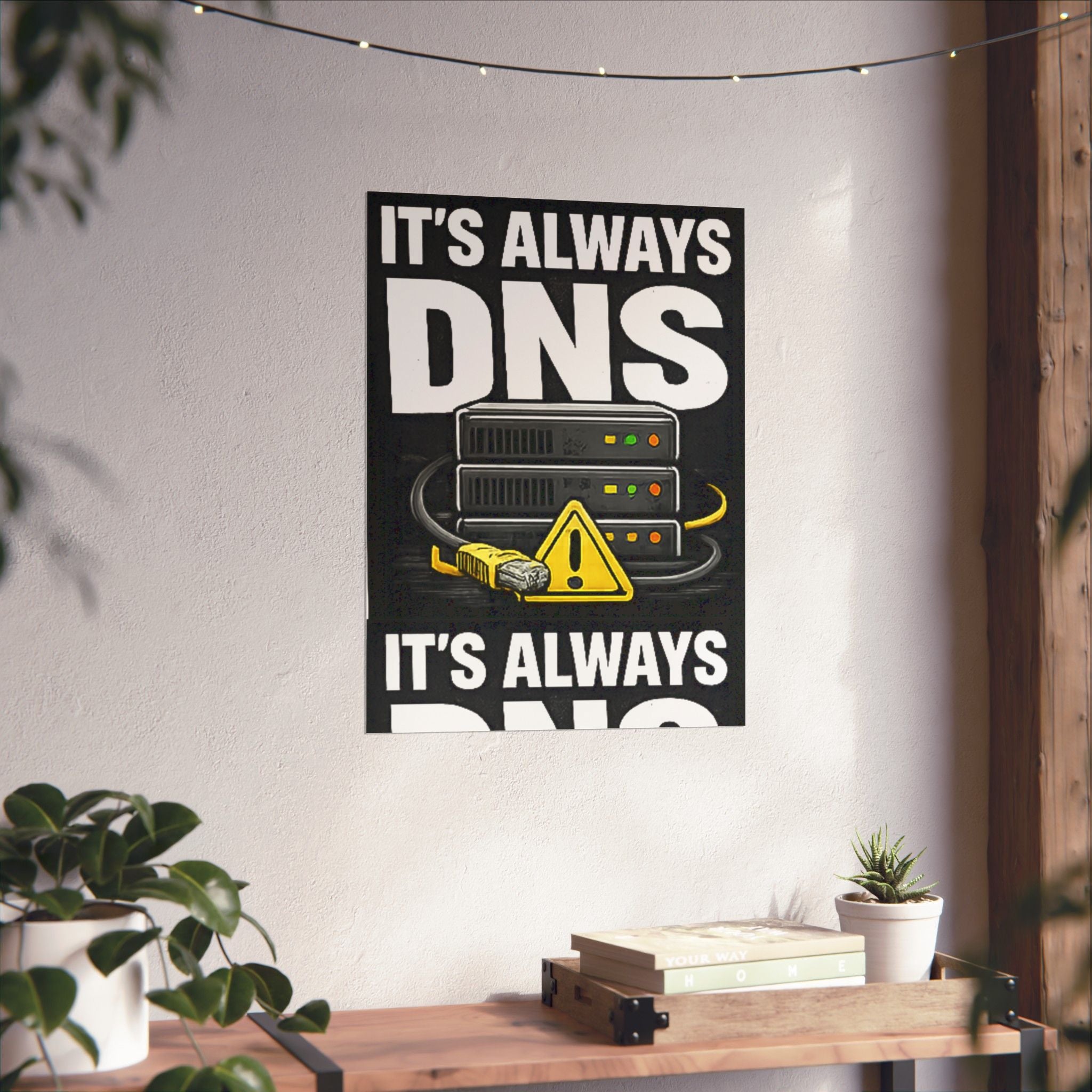 "It's Always DNS" Tech Humor Funny IT Matte Vertical Posters