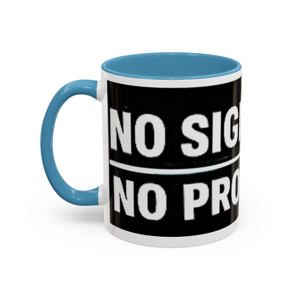 "No Signal No Problem" IT Humor Accent Coffee Mug (11, 15oz)