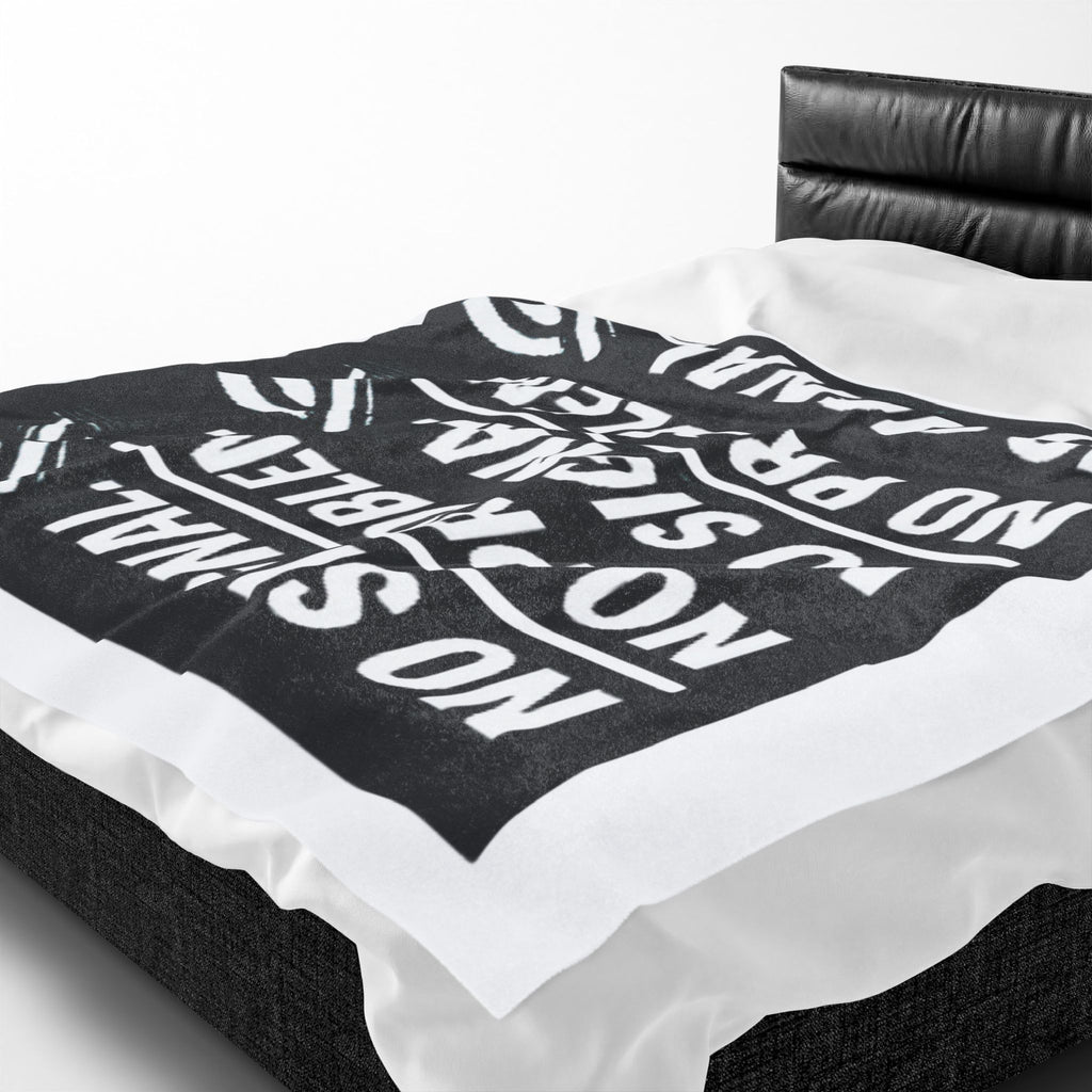 "No Signal No Problem" IT Humor Funny IT Velveteen Plush Blanket