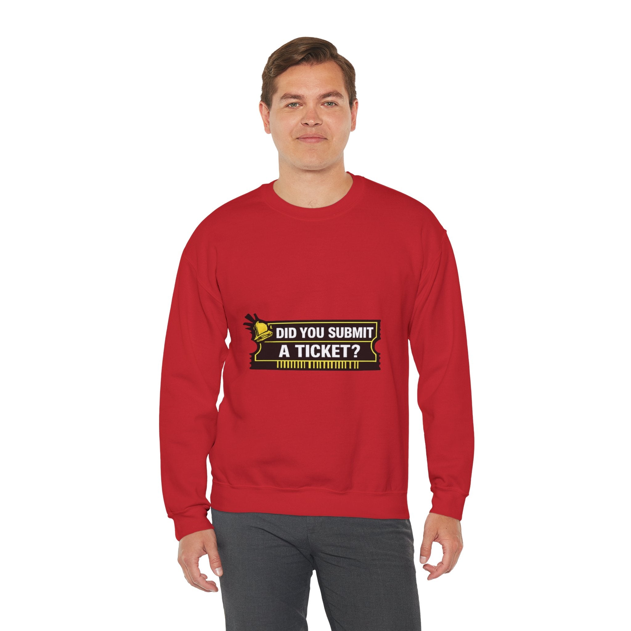 "Did You Submit a Ticket?" IT Support Humor Crewneck Sweatshirt