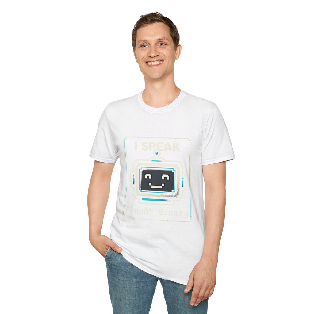 "I Speak Fluent Binary" Funny IT Programmer Tech Humor Graphic Tee