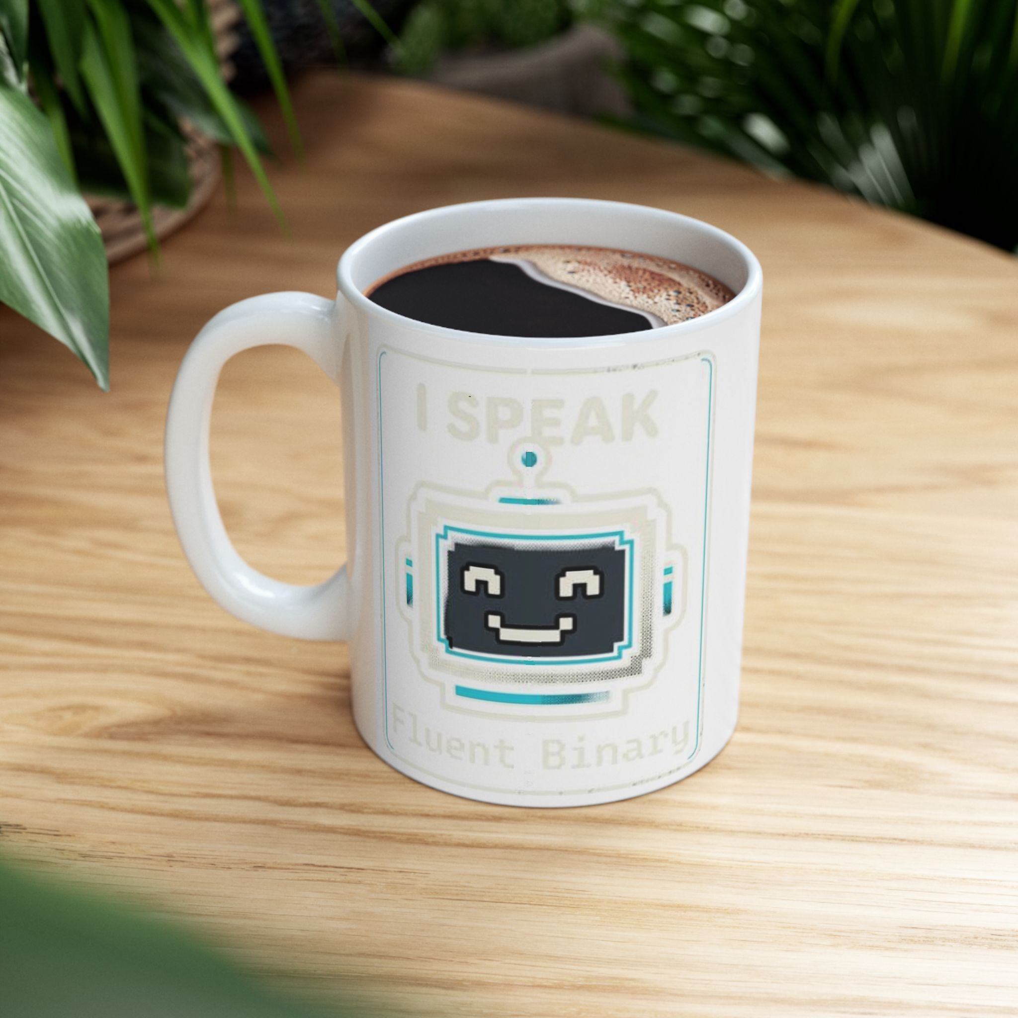 "I Speak Fluent Binary" Geek Humor Ceramic Mug, (11oz, 15oz)