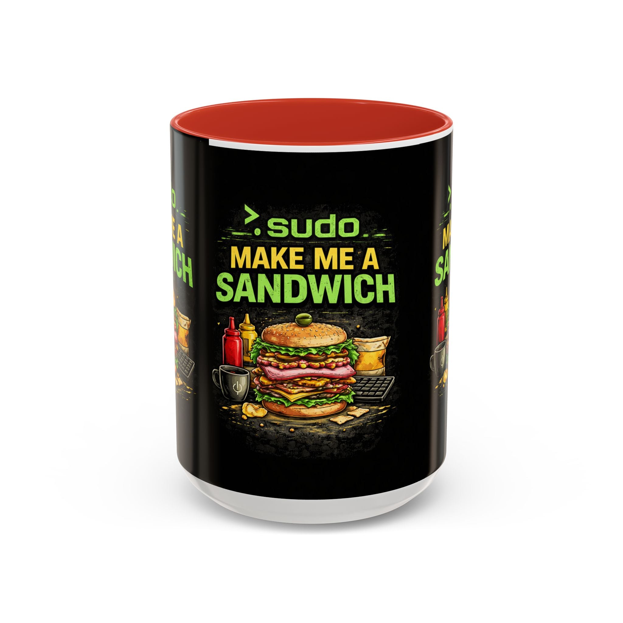 ">. Sudo Make Me a Sandwich" IT Humor Accent Coffee Mug (11, 15oz)
