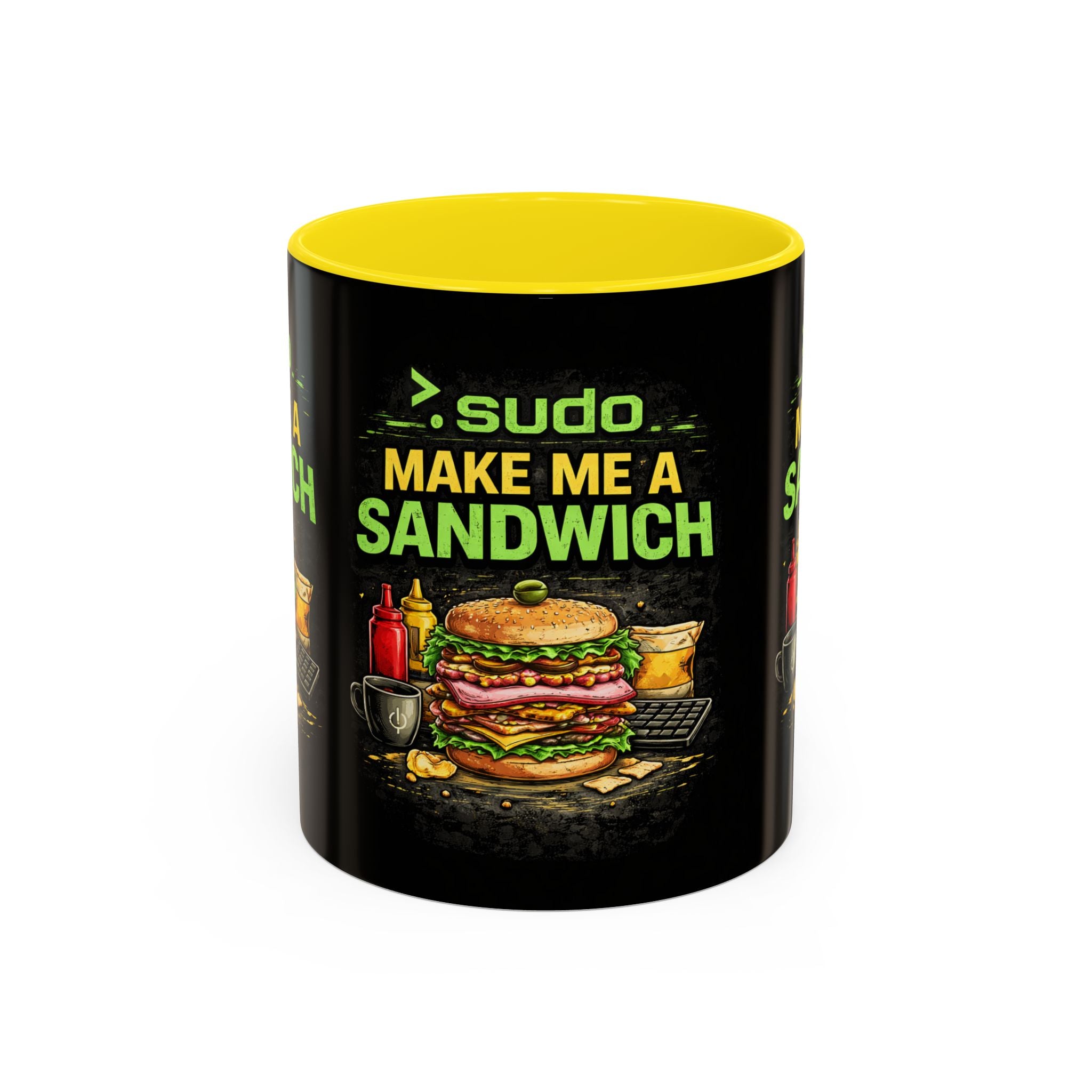 ">. Sudo Make Me a Sandwich" IT Humor Accent Coffee Mug (11, 15oz)