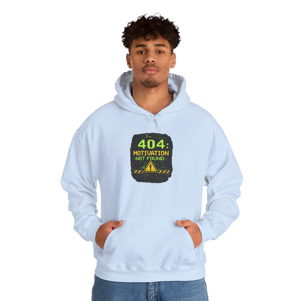 "Error 404 Motivation Not Found" IT Humor Unisex Heavy Blend™ Hoodie