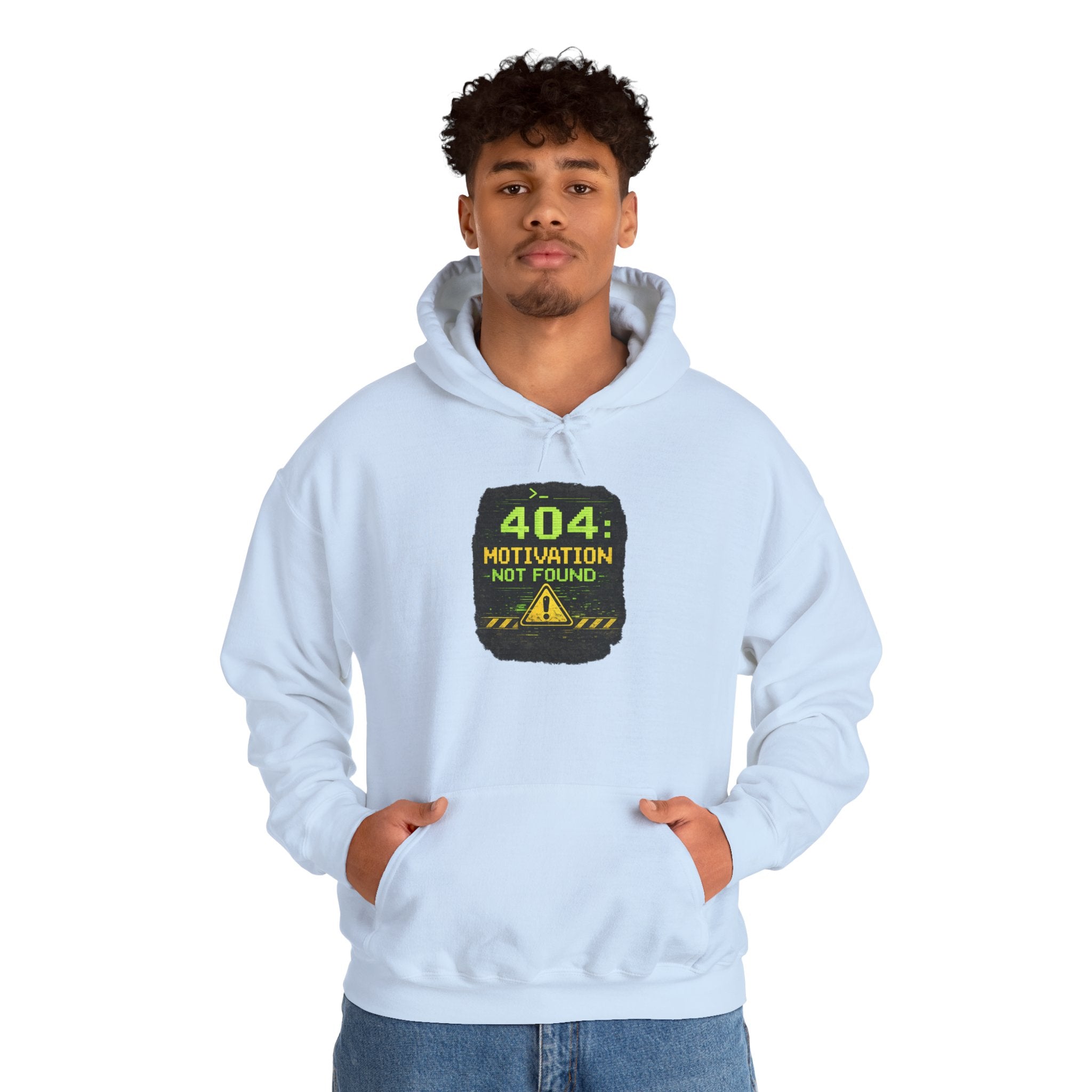 "Error 404 Motivation Not Found" IT Humor Unisex Heavy Blend™ Hoodie