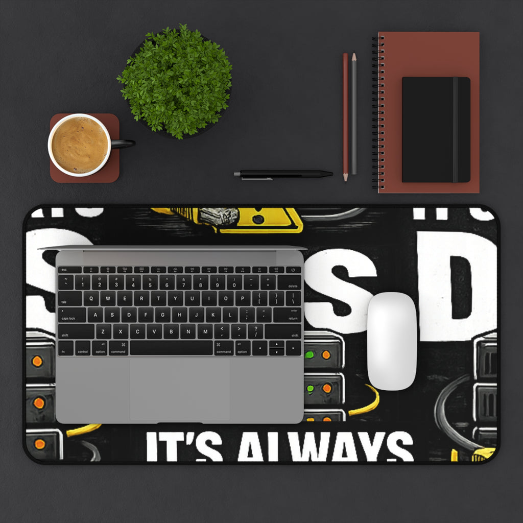 "It's Always DNS" Tech Humor Desk Mat Funny IT Server Mouse Pad